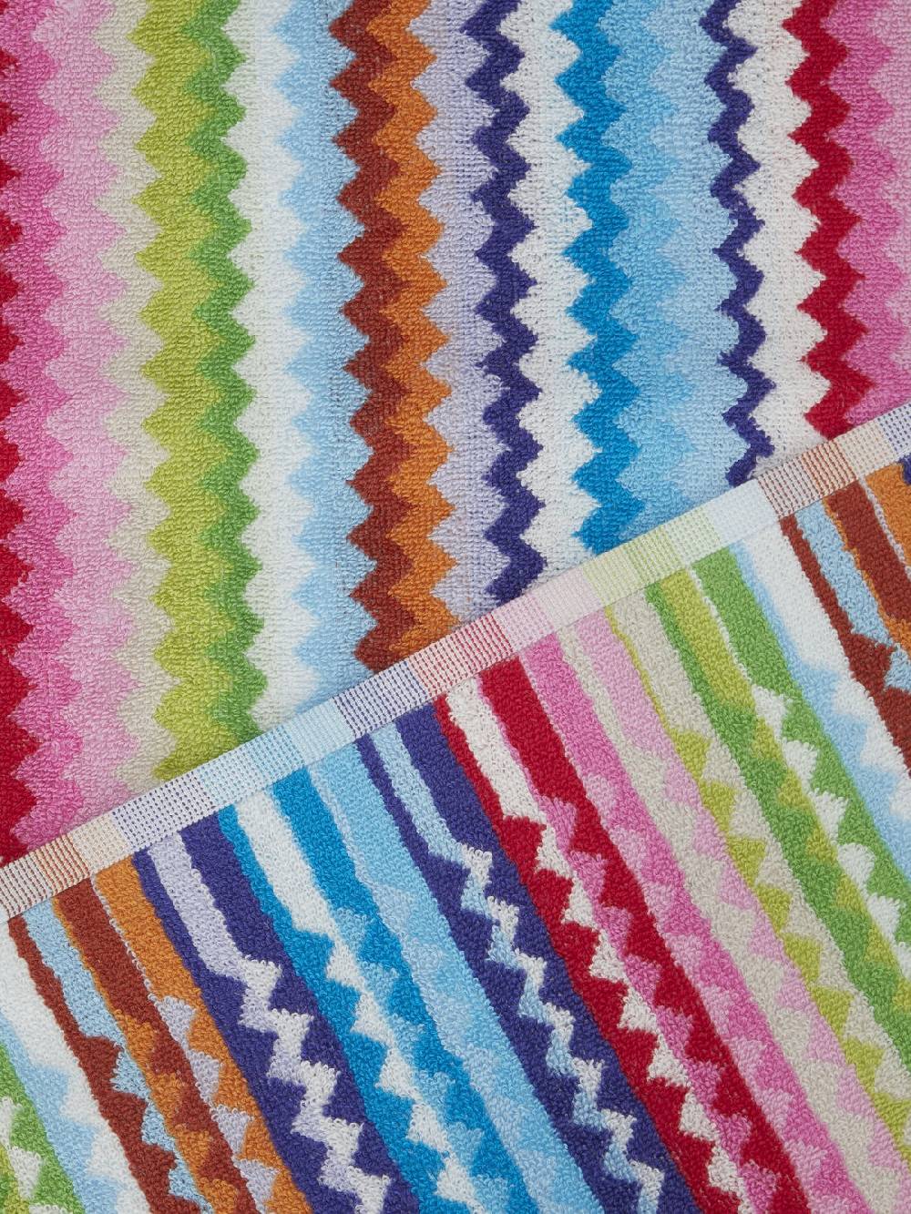 Missoni Set 2 pezzi di asciugamani da bagno Riverbero in spugna di cotone zig zag Offerta Pasqua