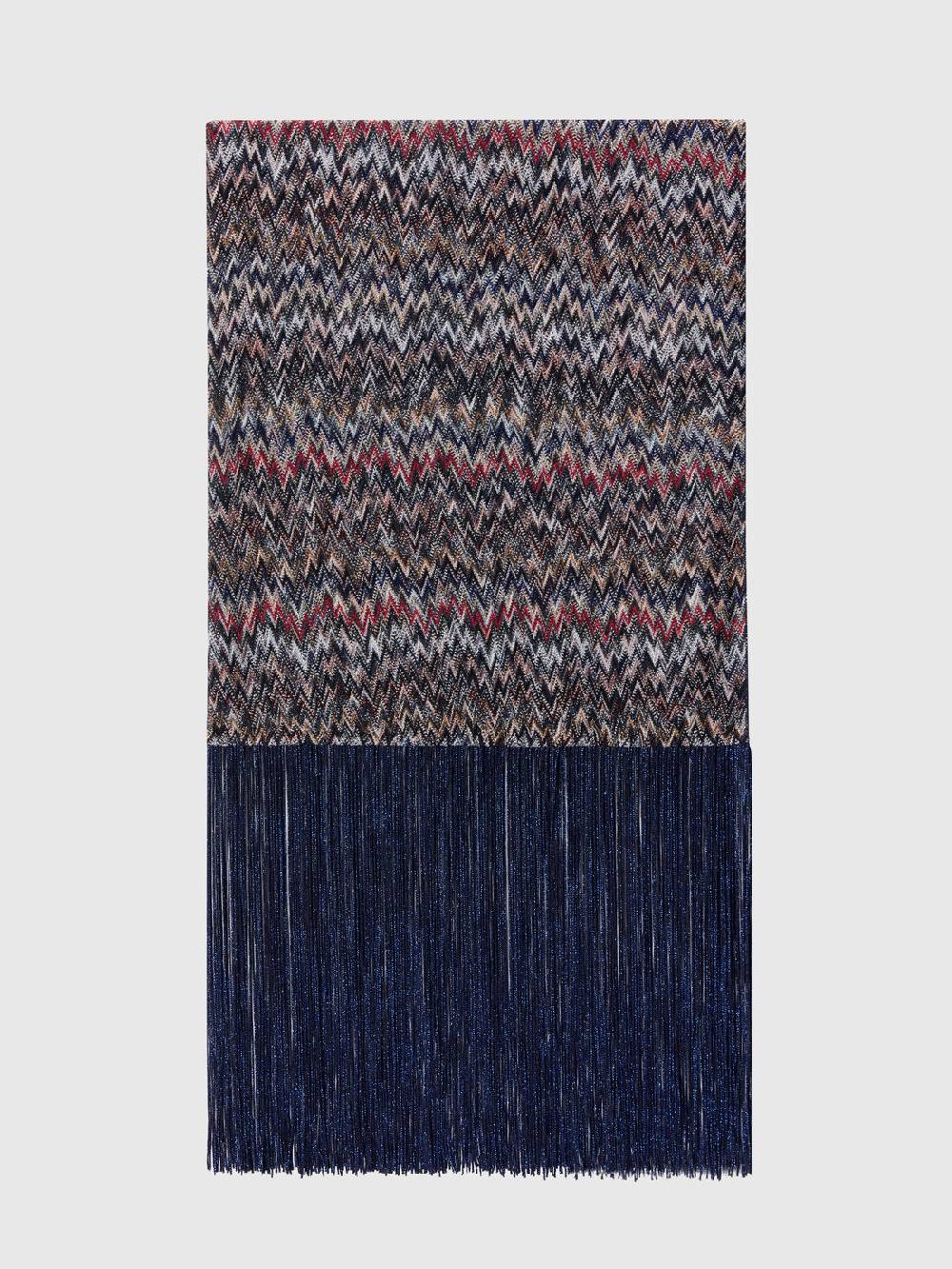 Missoni Stola in viscosa lamé chevron con frange Offerta Anniversario