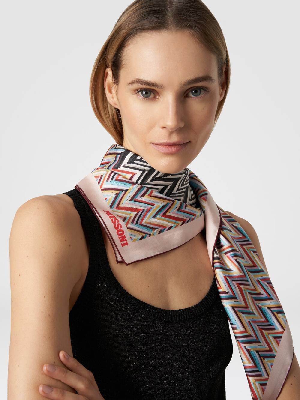 Missoni Foulard in seta con multilavorazione Vendita calda