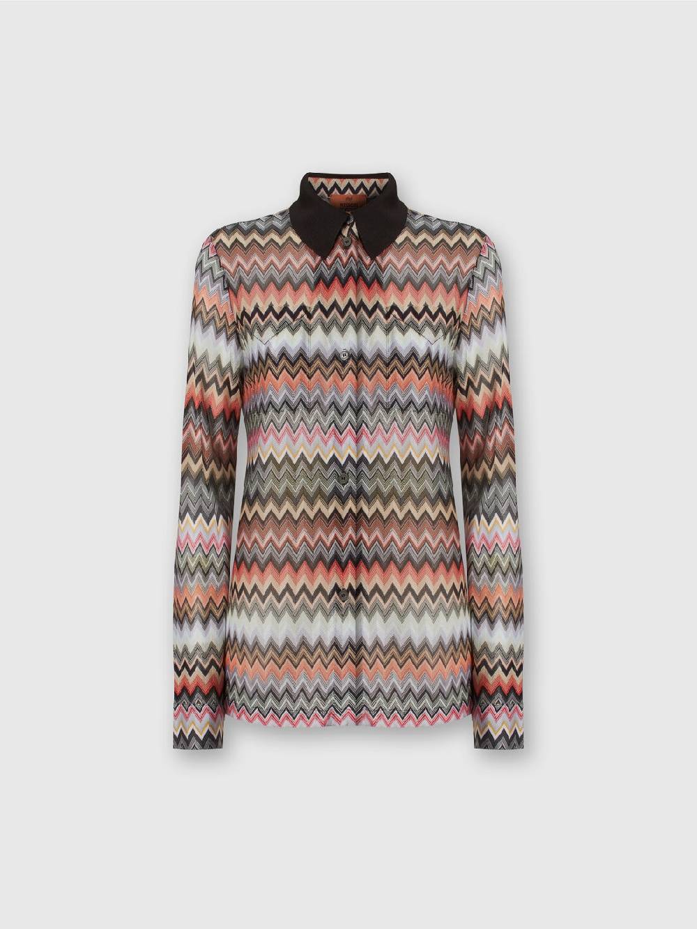 Missoni Camicia in cotone e viscosa zig zag Grandi sconti