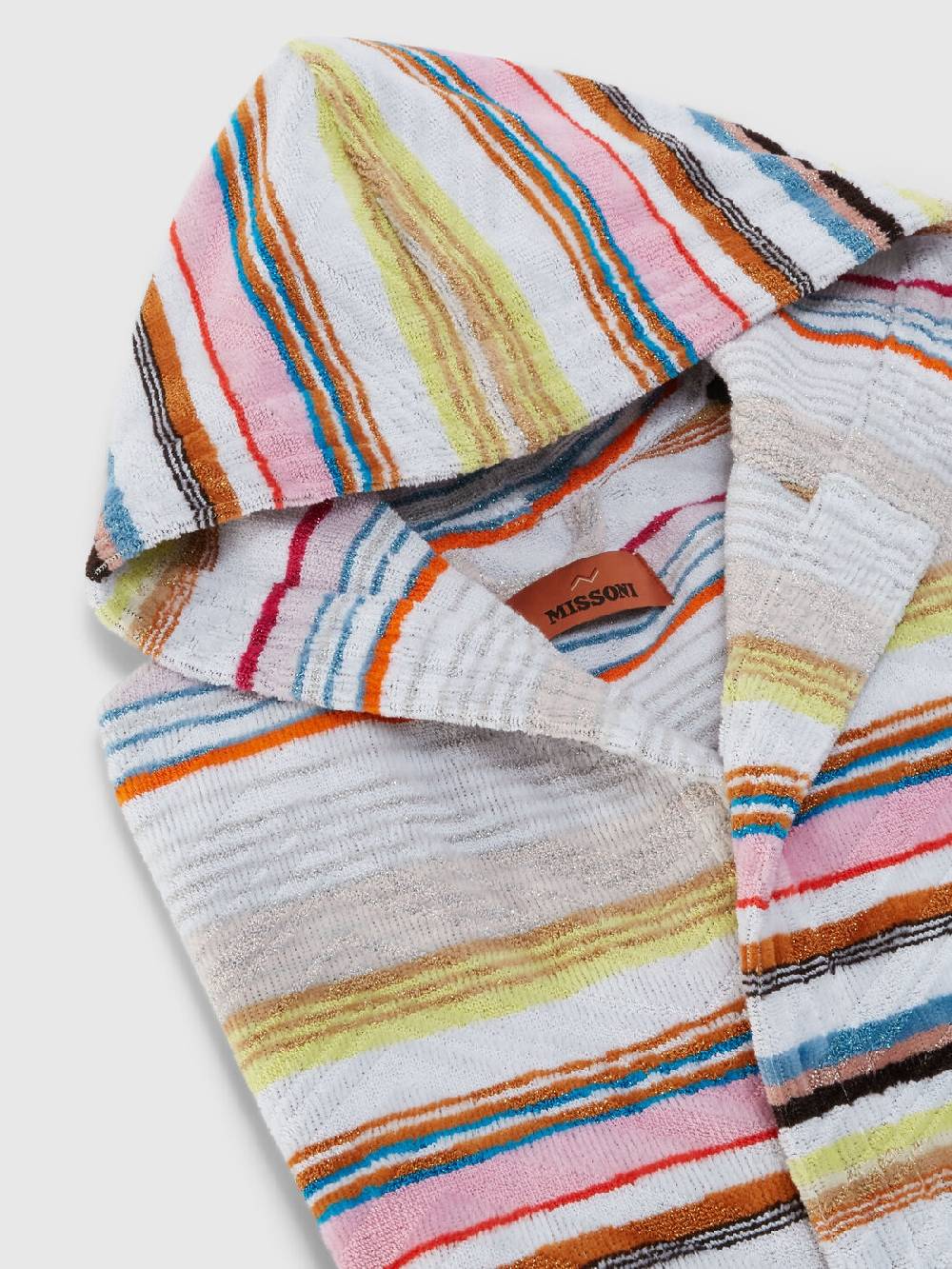 Missoni Accappatoio corto Moonshadow in spugna di cotone con lurex Liquidazione