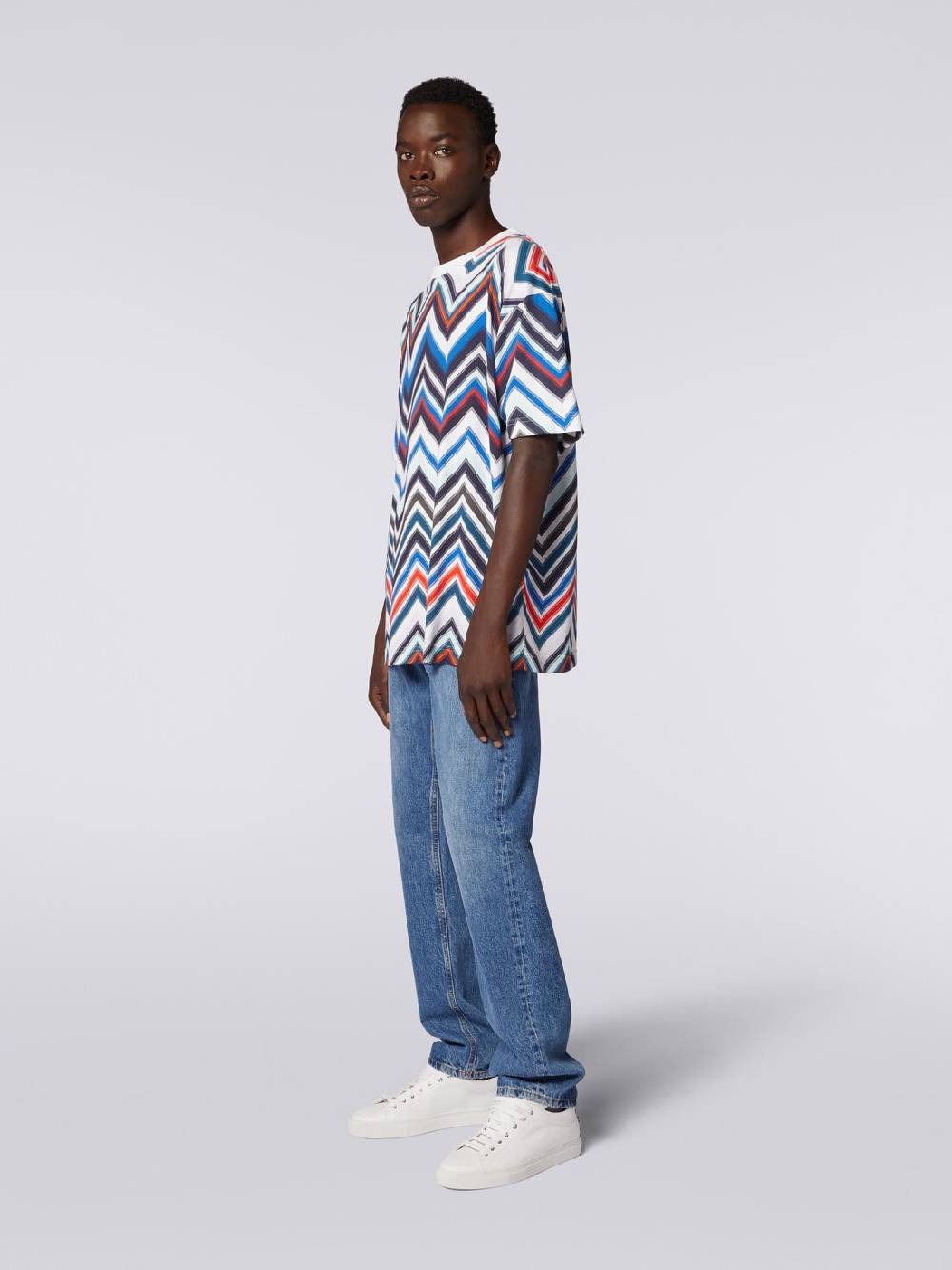 Missoni T-shirt oversize in cotone zig zag Offerte speciali