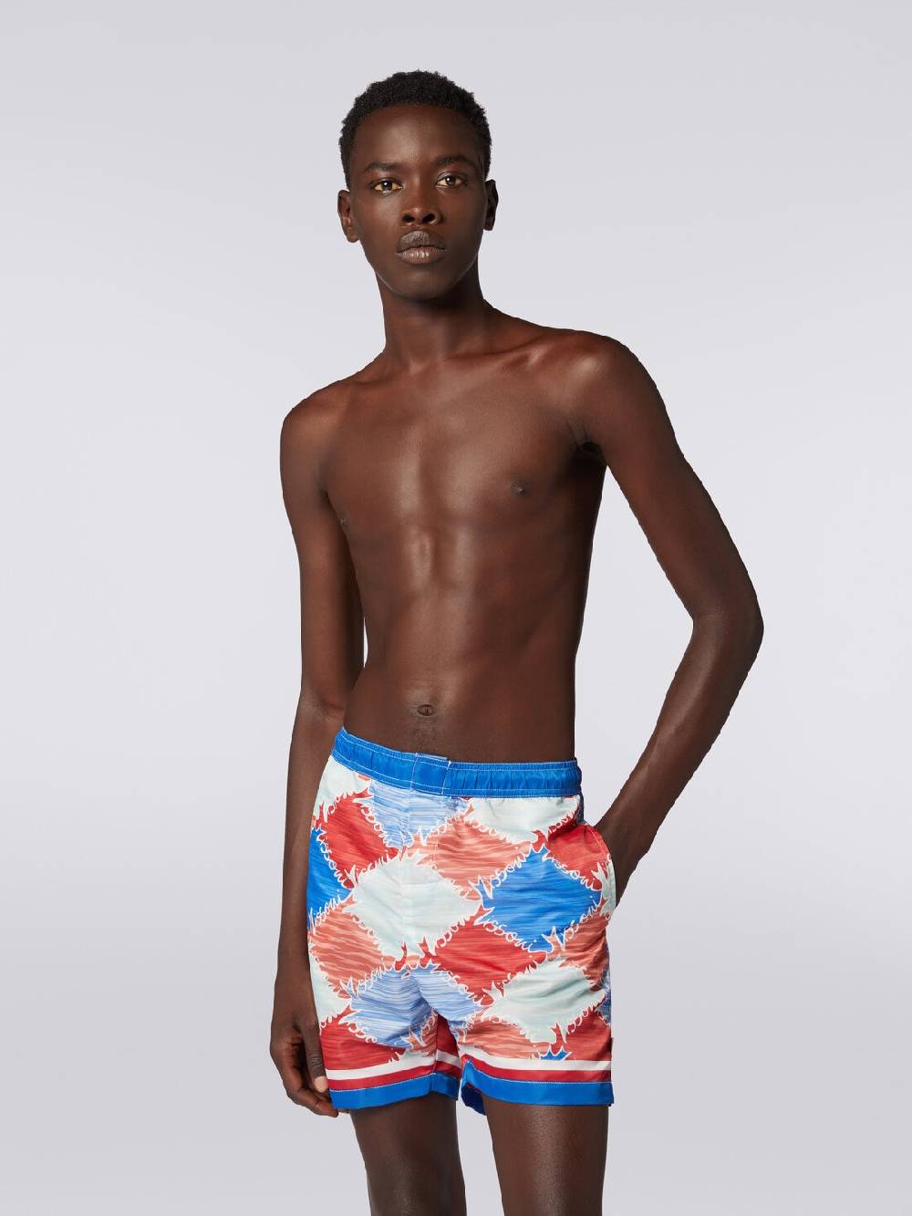 Missoni Boxer mare in nylon fiammato con logo Super Saving Price