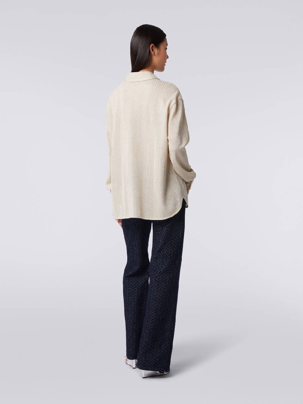 Missoni Camicia oversize in cotone e viscosa lamé Offerta settimanale