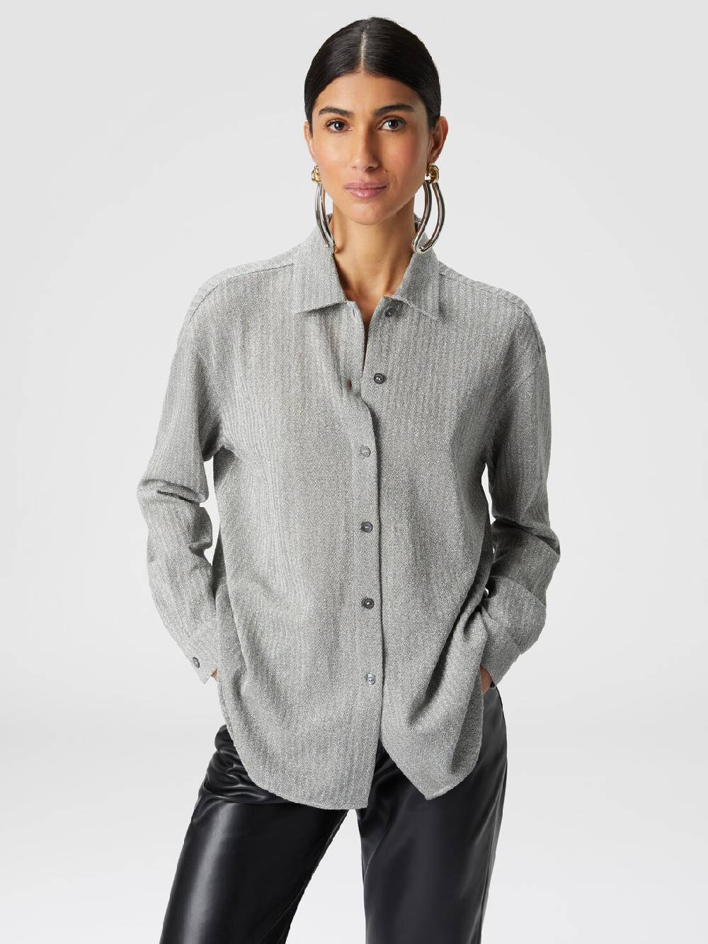 Missoni Camicia oversize in cotone e viscosa lamé Ritorno libero