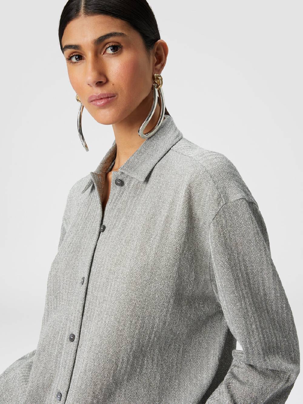 Missoni Camicia oversize in cotone e viscosa lamé Ritorno libero
