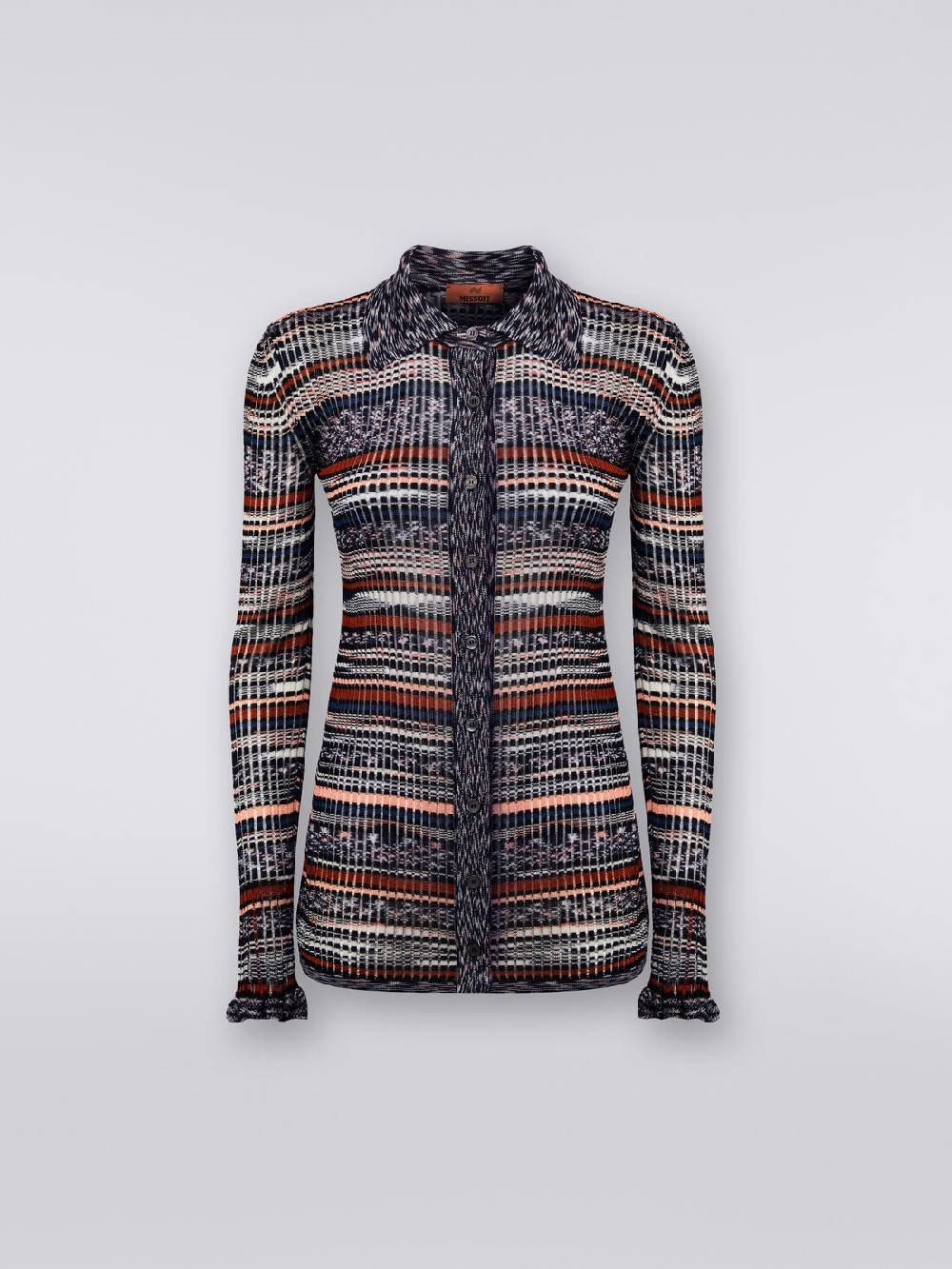 Missoni Camicia in maglia di viscosa a costine fiammata Ultimi tre giorni