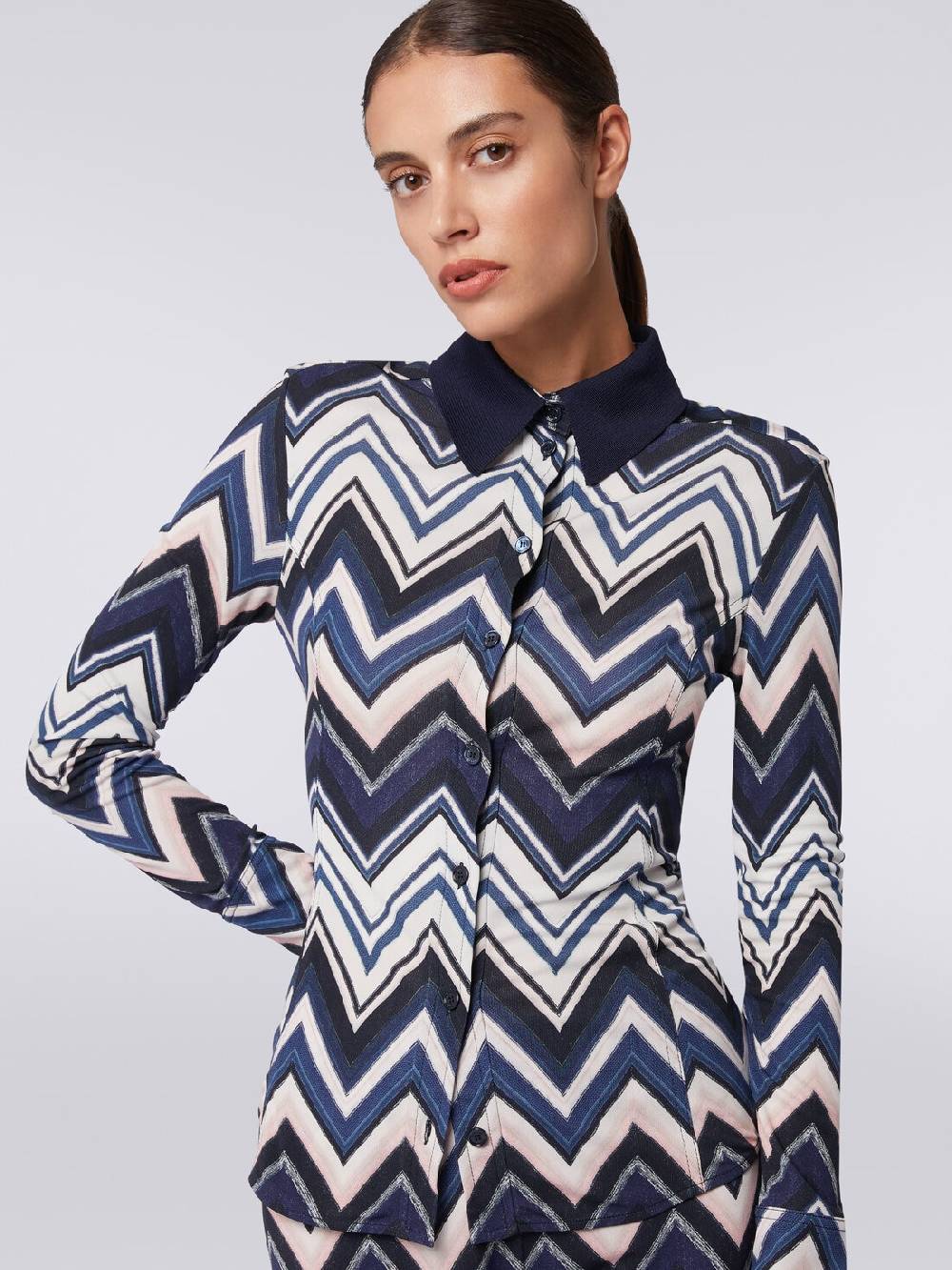 Missoni Camicia in viscosa con stampa zig zag ACQUISTA ORA