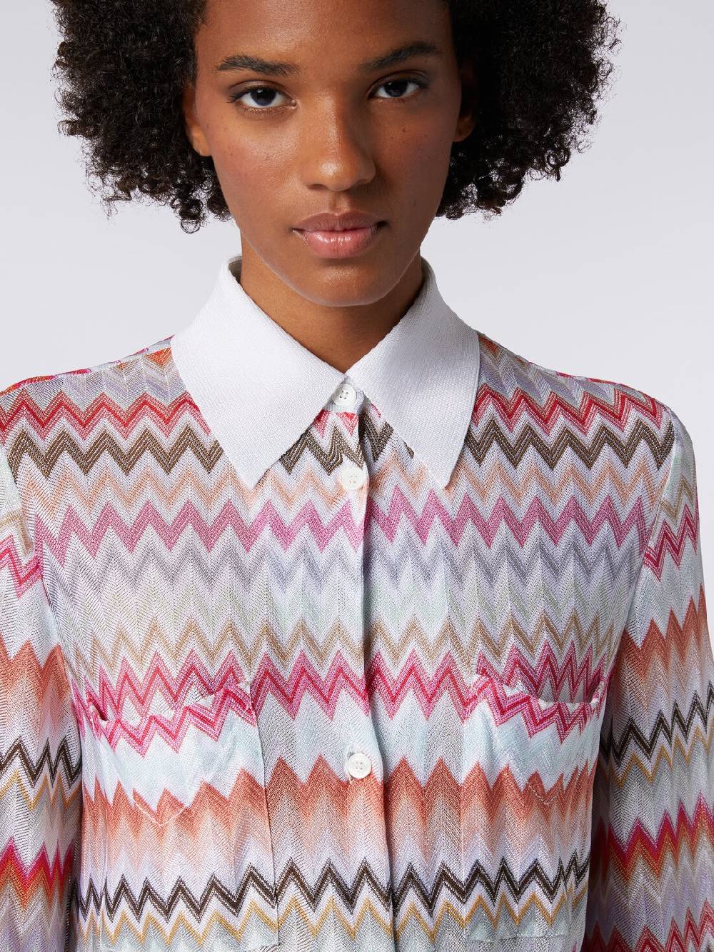 Missoni Camicia in cotone e viscosa zig zag Ultimo giorno