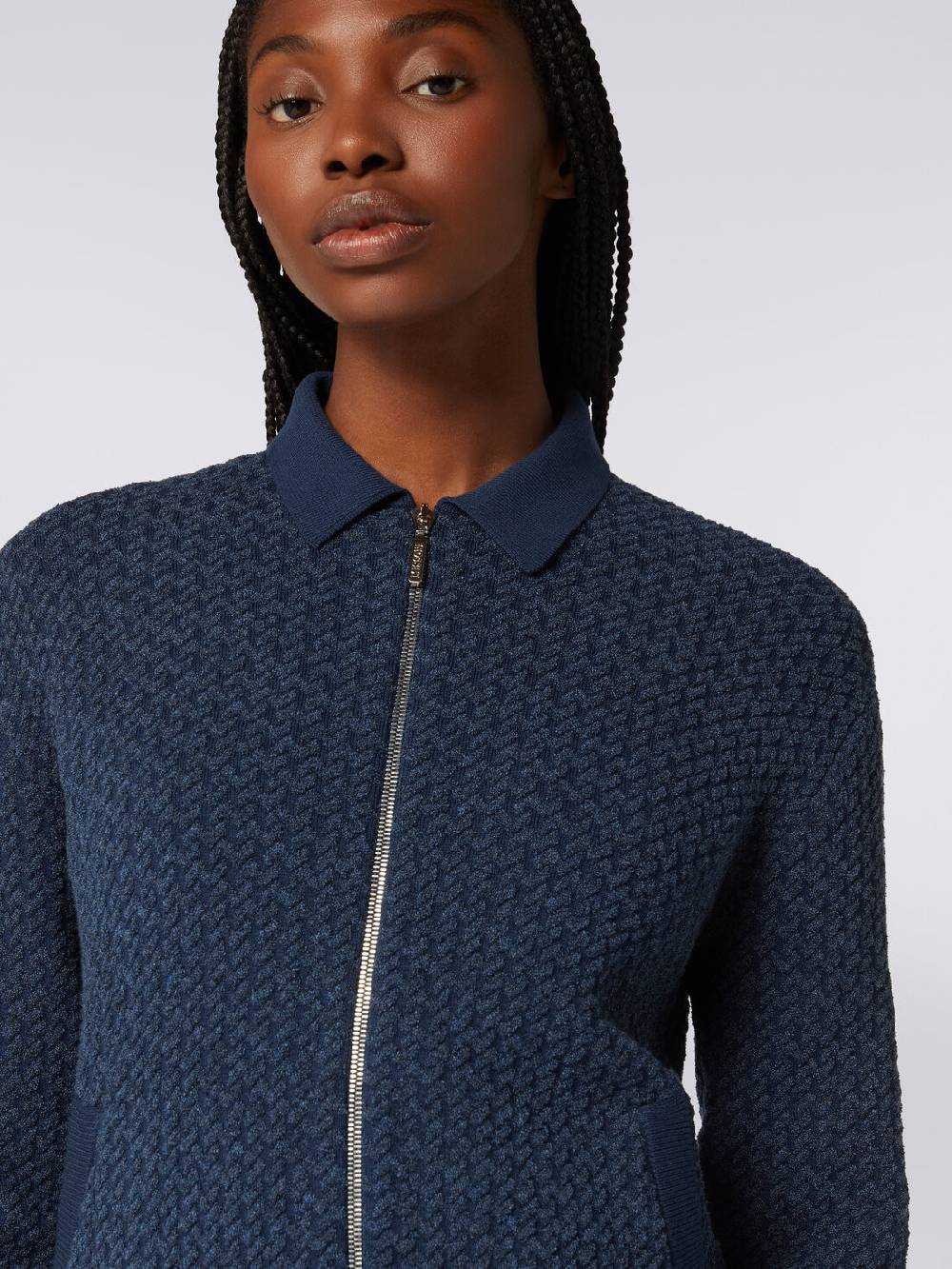 Missoni Bomber in cotone e nylon con zip Promozione temporanea