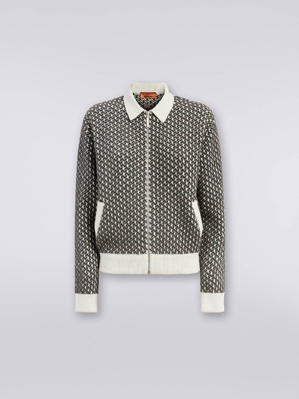 Missoni Bomber in cotone e nylon con zip Fino al 50% di sconto