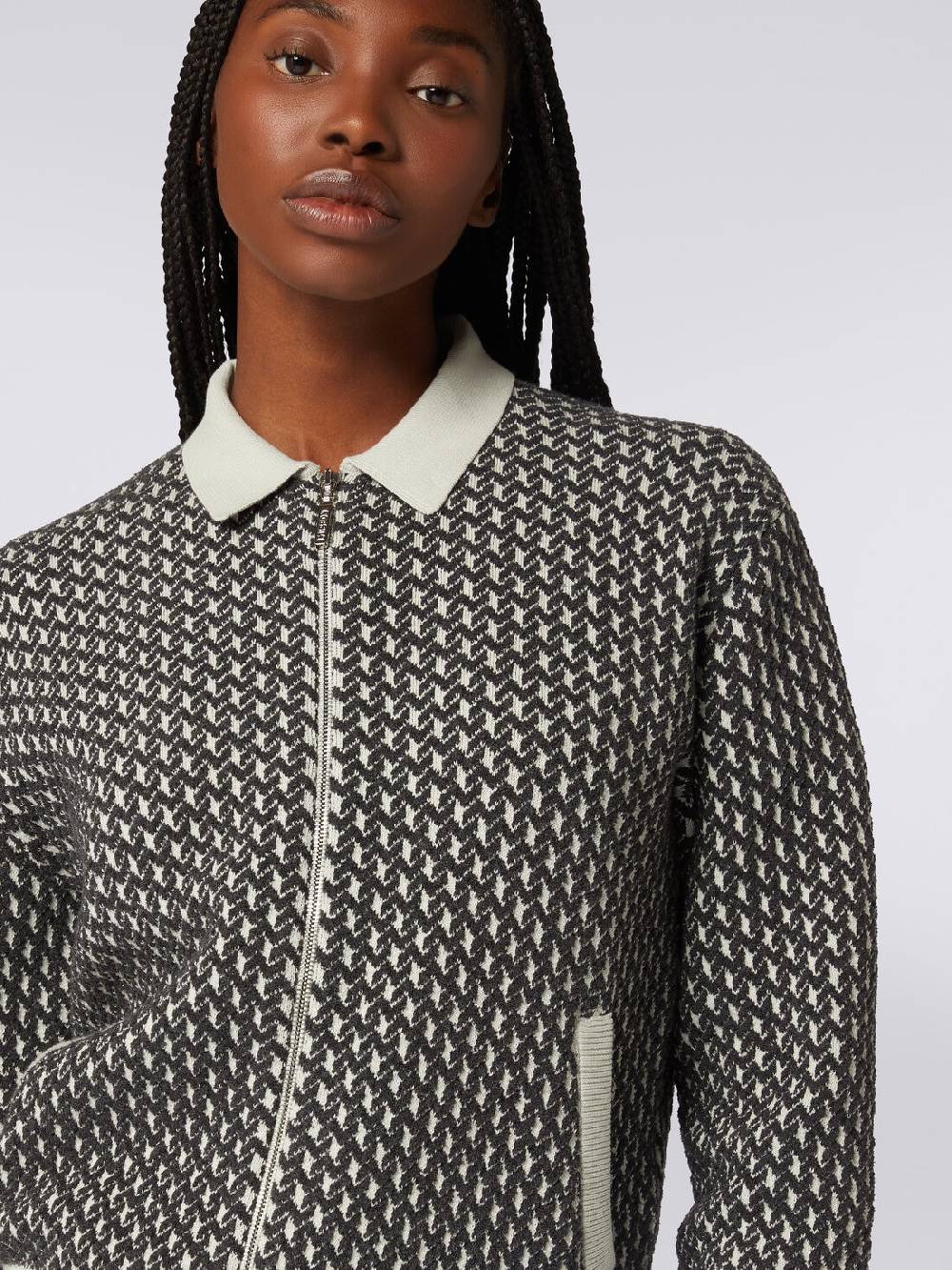 Missoni Bomber in cotone e nylon con zip Fino al 50% di sconto