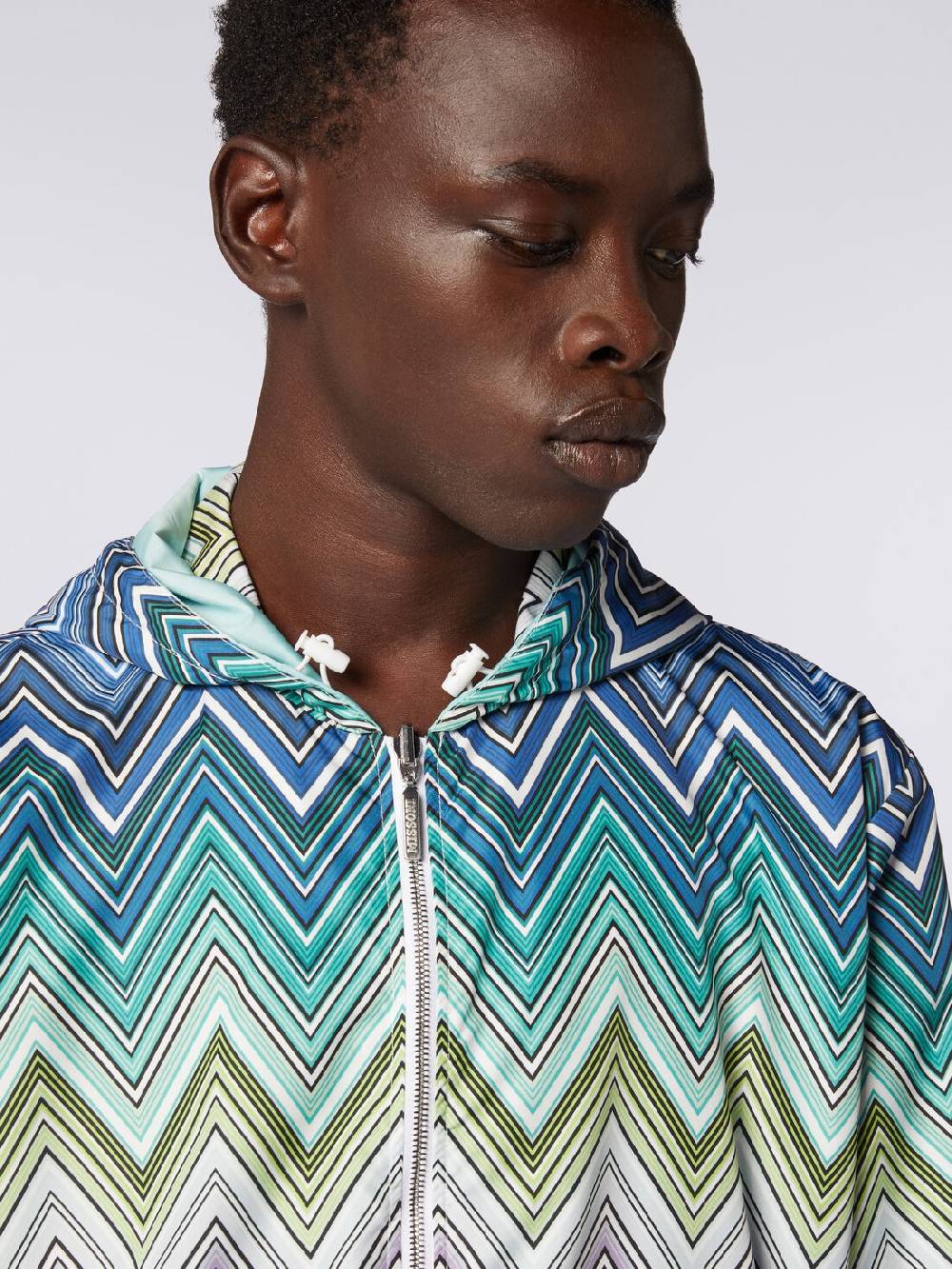 Missoni Giacca a vento reversibile in tessuto zig zag dégradé Discount Store per i nuovi prodotti