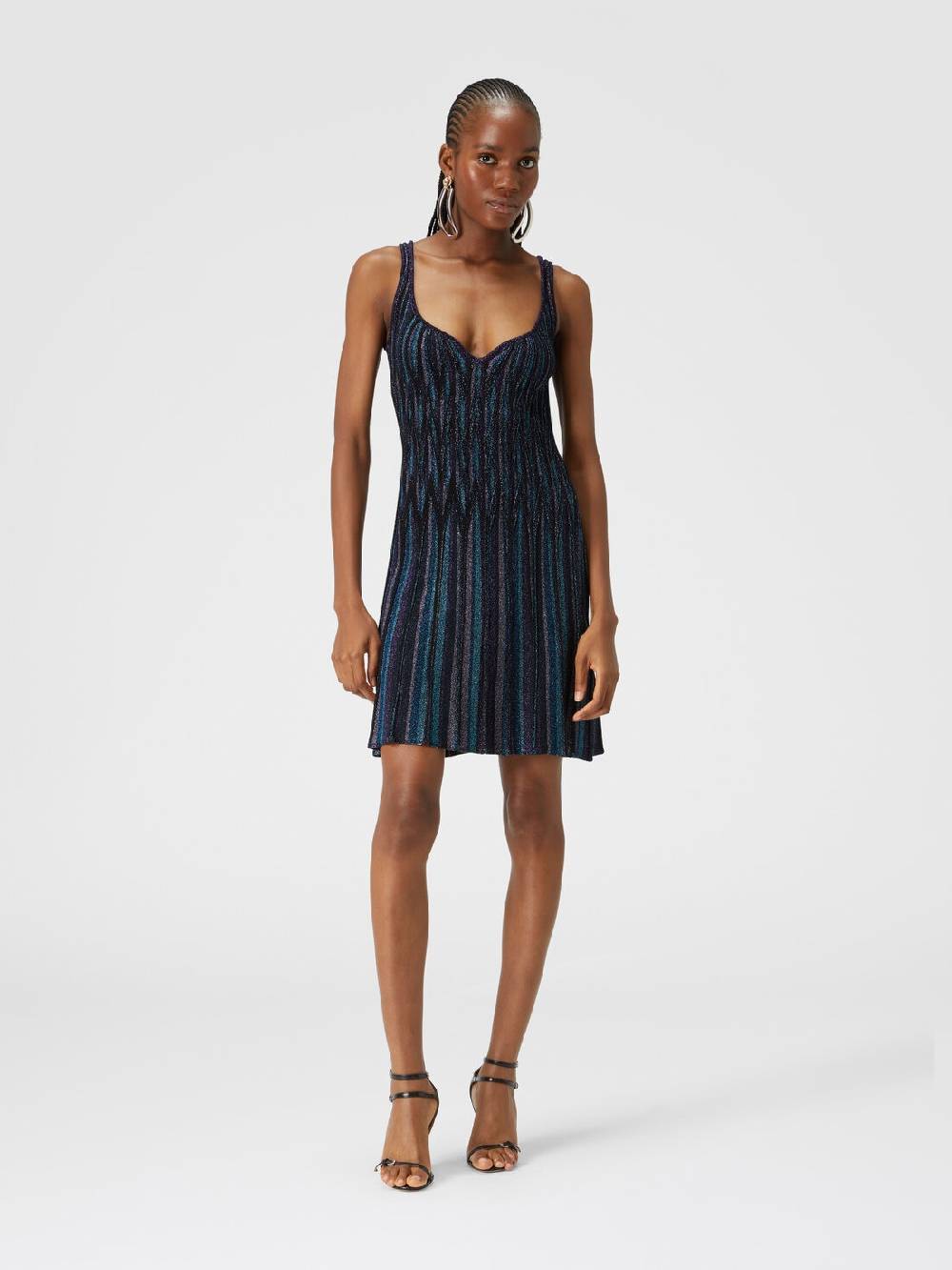 Missoni Mini-abito motivo diamante lamé con scollatura a cuore Super sconto