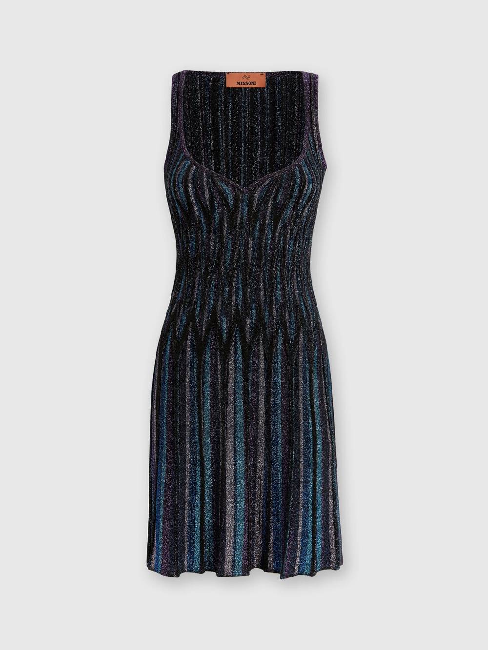 Missoni Mini-abito motivo diamante lamé con scollatura a cuore Super sconto