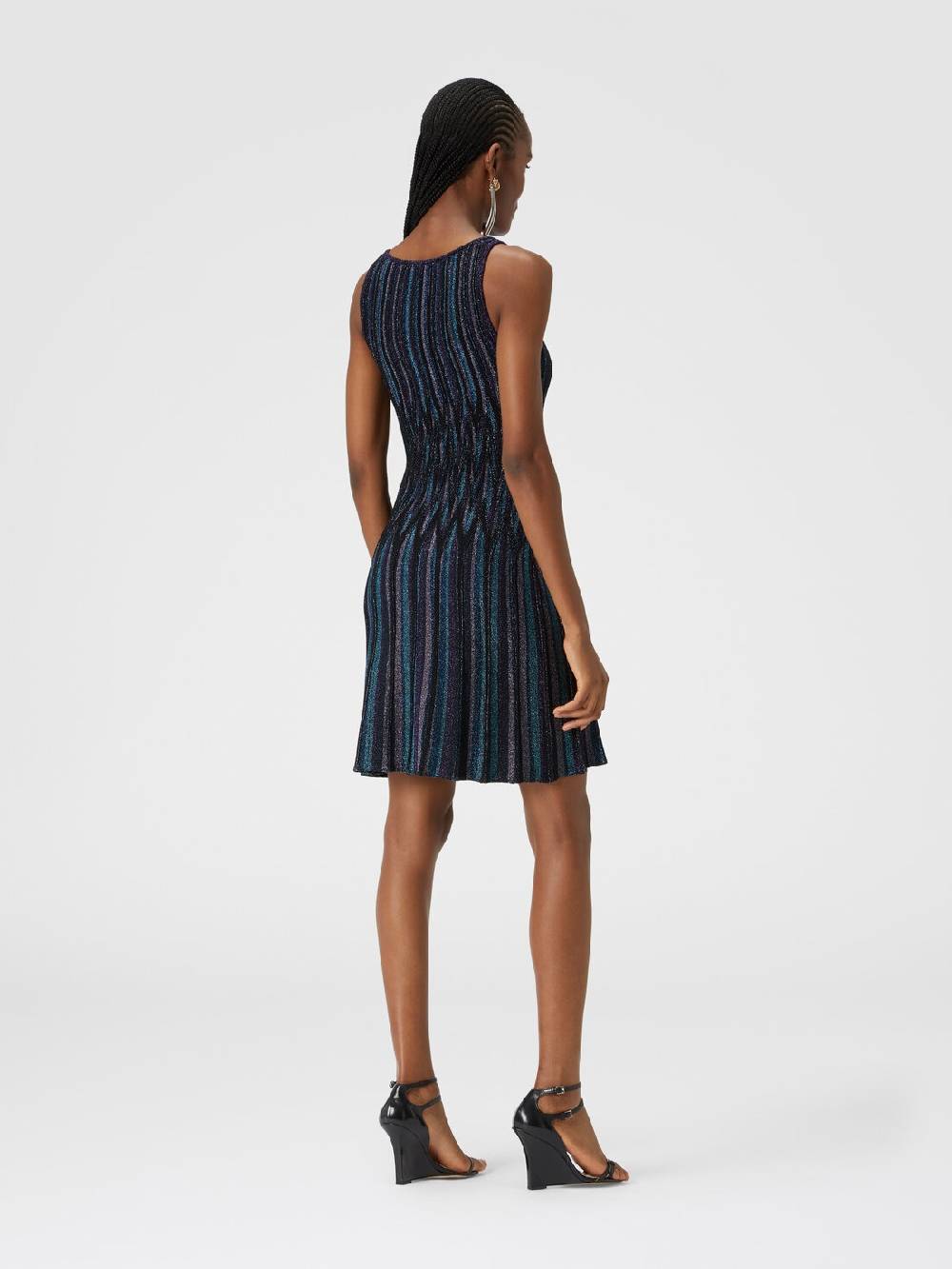Missoni Mini-abito motivo diamante lamé con scollatura a cuore Super sconto