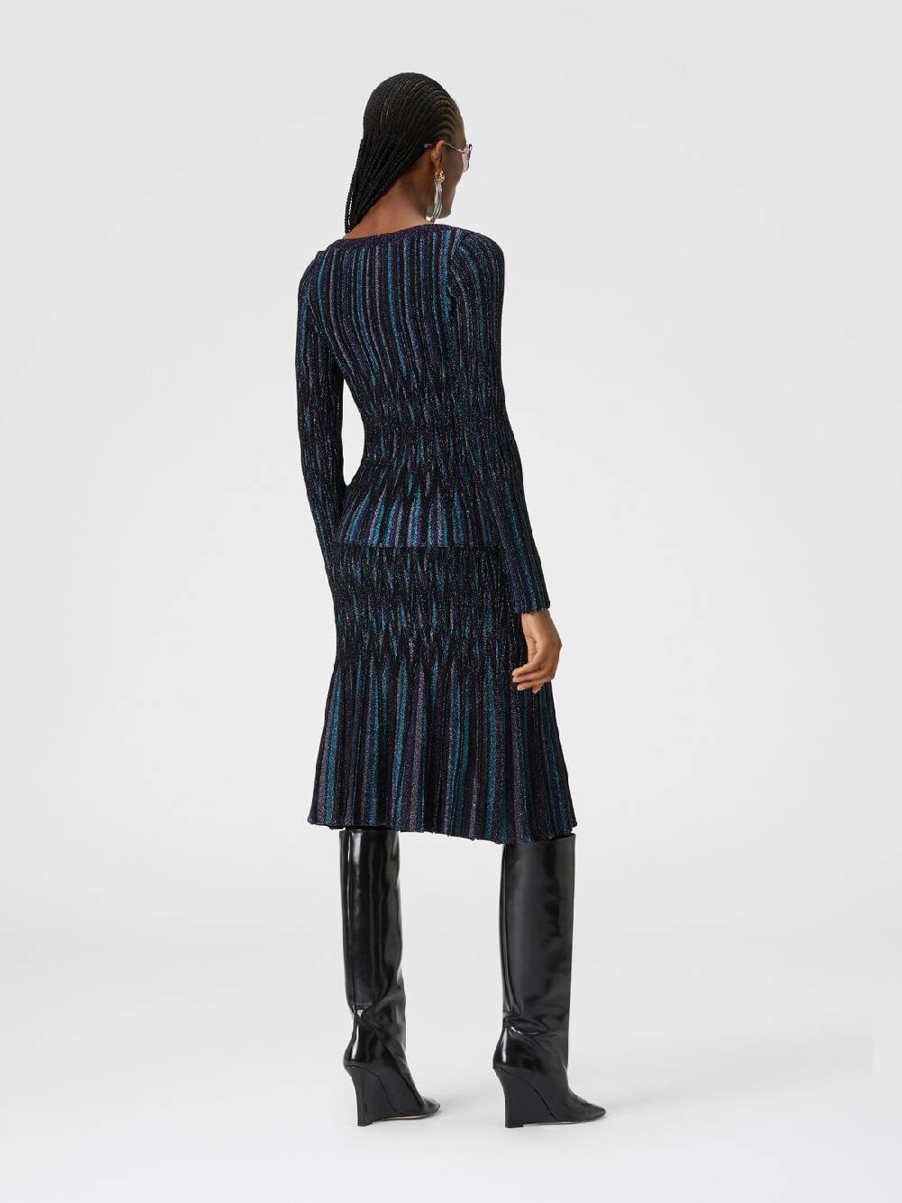 Missoni Gonna midi svasata motivo diamante lamé Enormi sconti