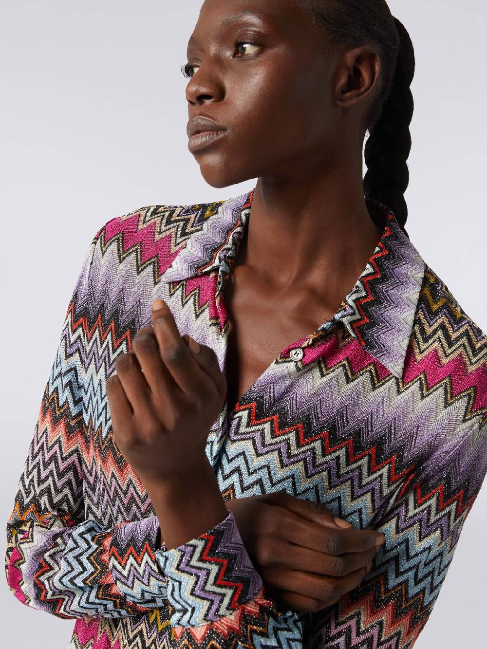 Missoni Camicia in maglia di viscosa chevron con lurex 50% di sconto con spedizione gratuita