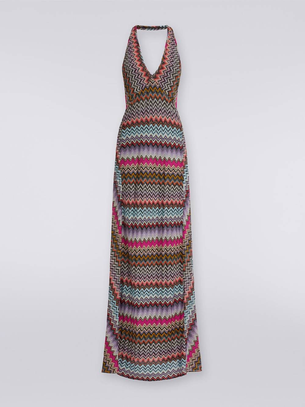 Missoni Abito lungo in viscosa zig zag con lurex Officina
