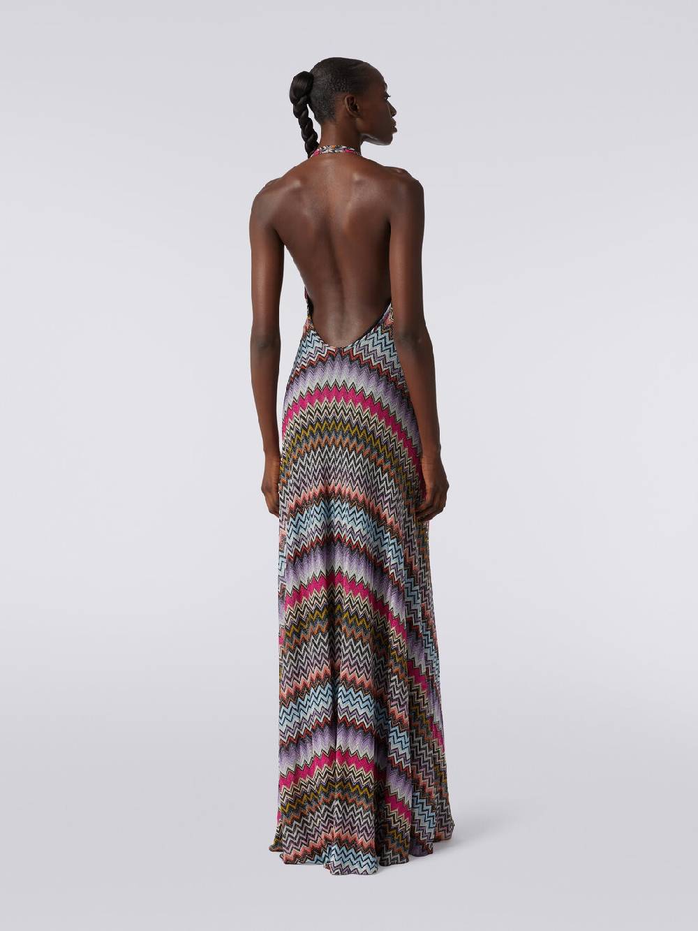 Missoni Abito lungo in viscosa zig zag con lurex Officina