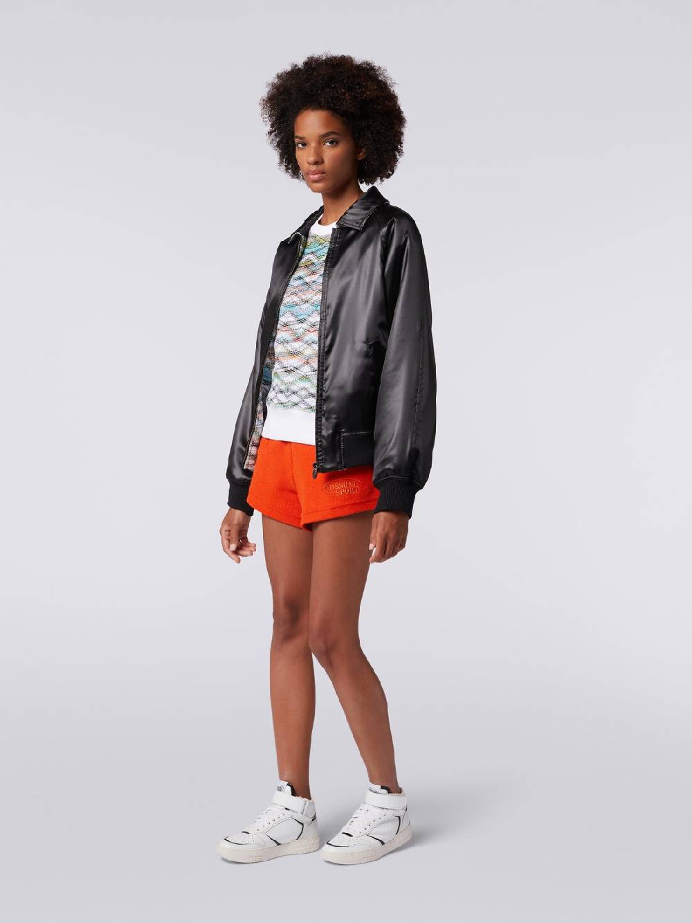 Missoni Bomber reversibile in raso e in maglia con lurex Esporta salva