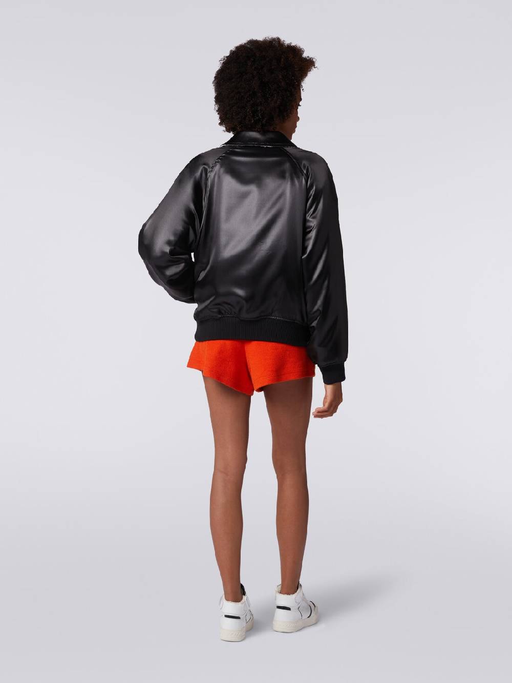 Missoni Bomber reversibile in raso e in maglia con lurex Esporta salva