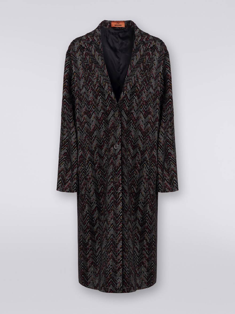 Missoni Cappotto monopetto in misto lana zig zag Duty-free