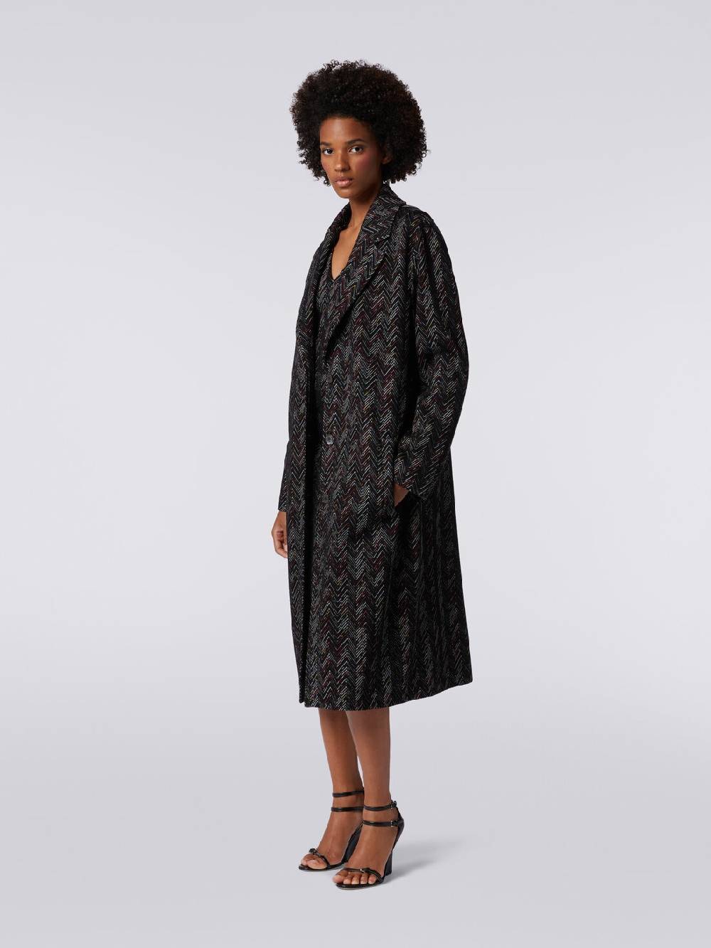 Missoni Cappotto monopetto in misto lana zig zag Duty-free