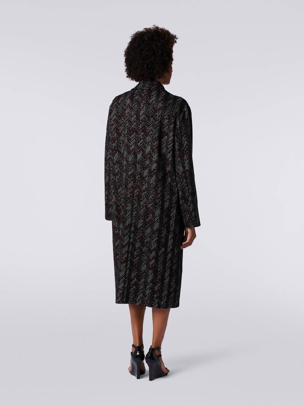Missoni Cappotto monopetto in misto lana zig zag Duty-free
