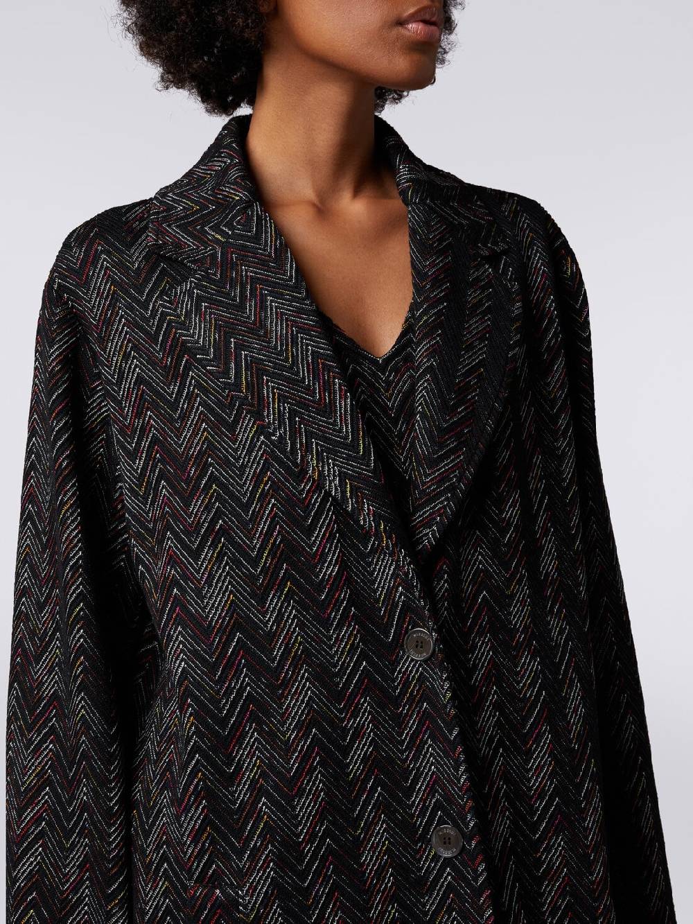 Missoni Cappotto monopetto in misto lana zig zag Duty-free