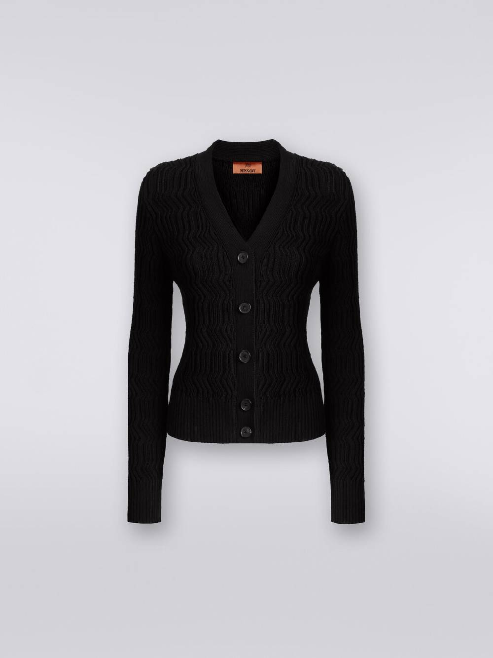 Missoni Cardigan in cotone con nervature verticali a rilievo Qualità