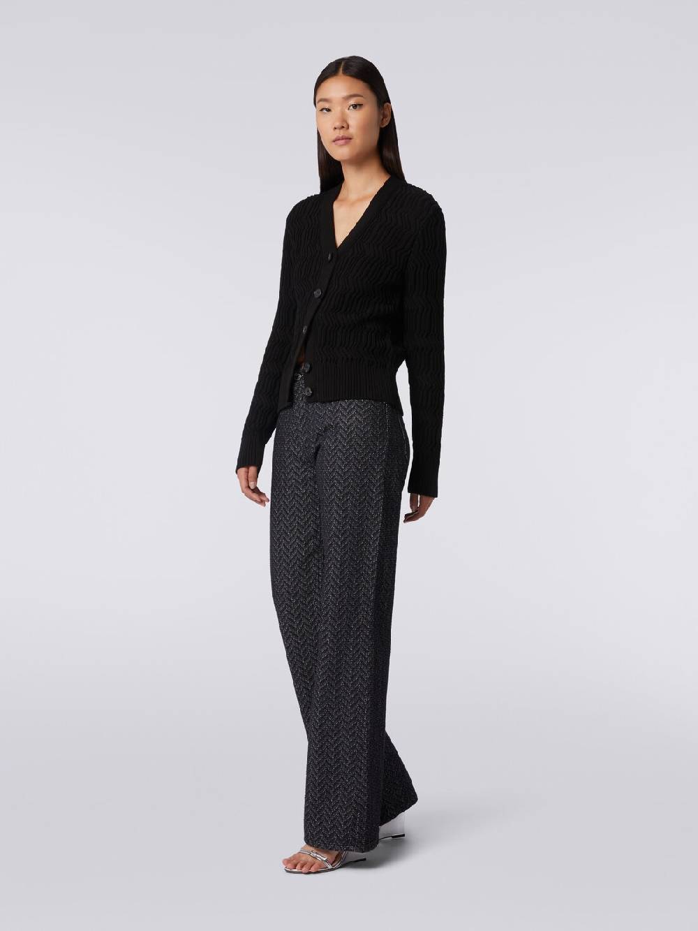 Missoni Cardigan in cotone con nervature verticali a rilievo Qualità