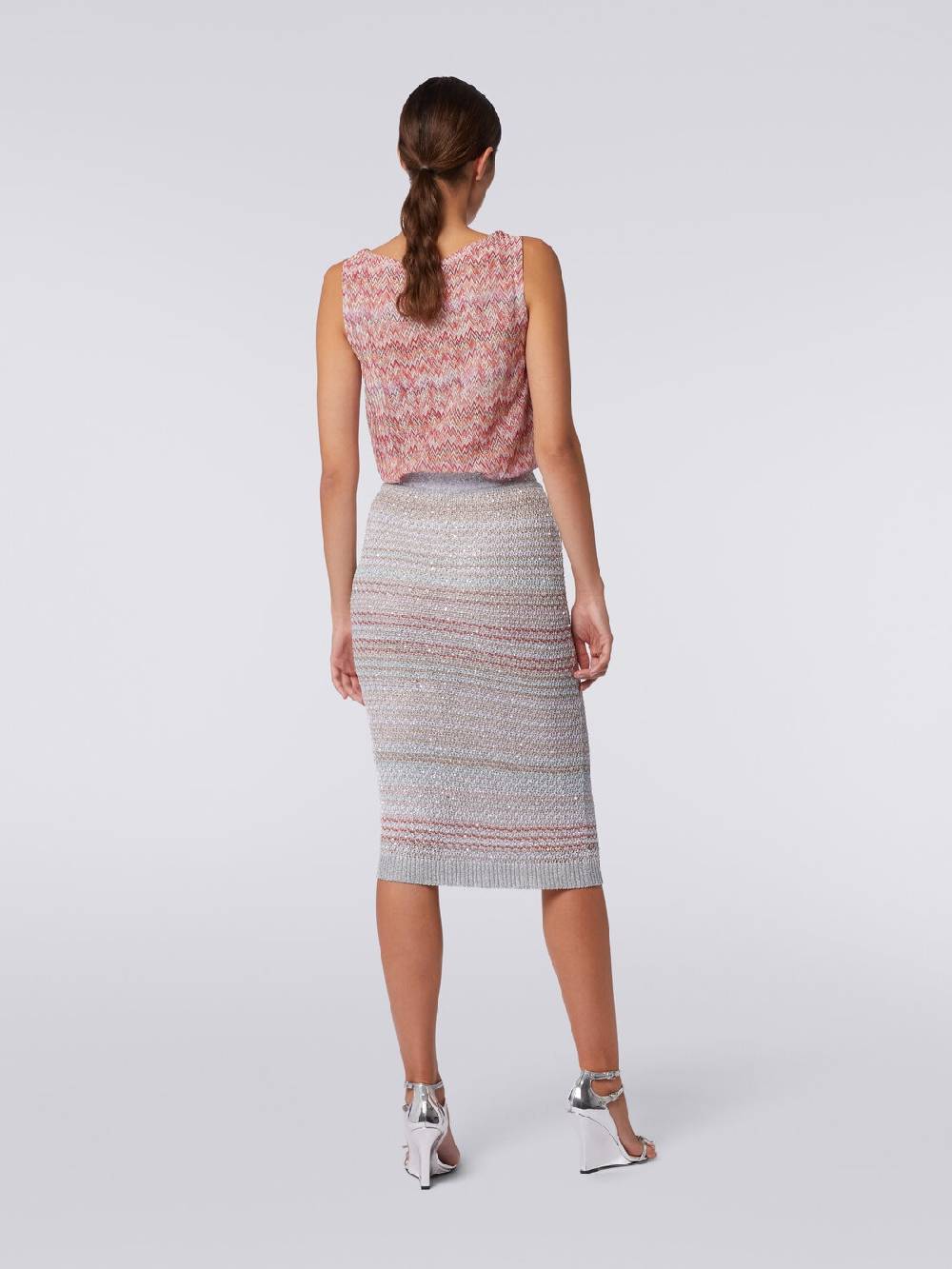 Missoni Gonna midi in misto viscosa con paillettes Vendita