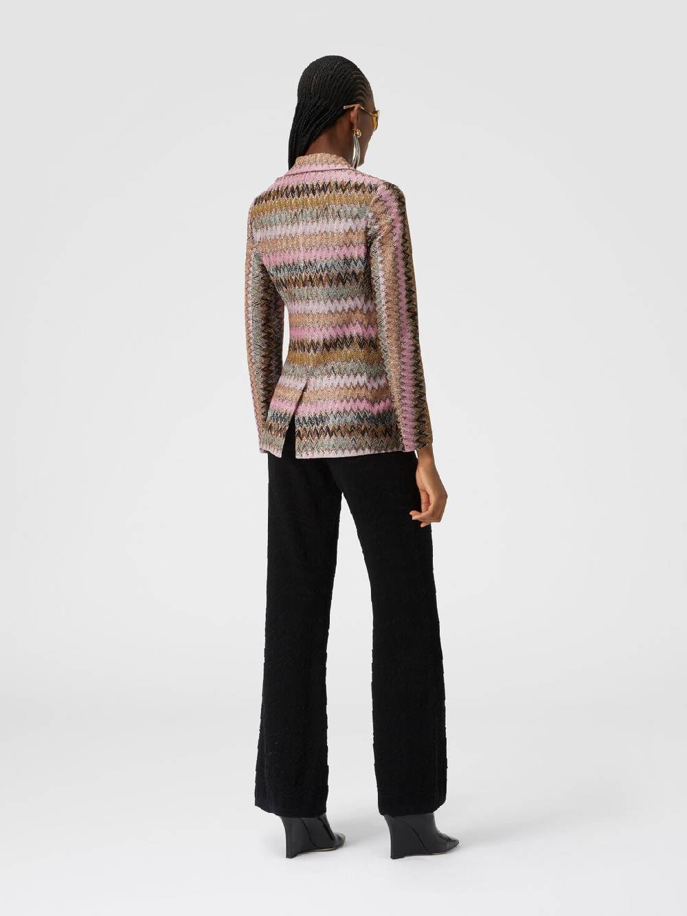 Missoni Blazer in maglia di viscosa chevron lamé Soddisfazione Garantita