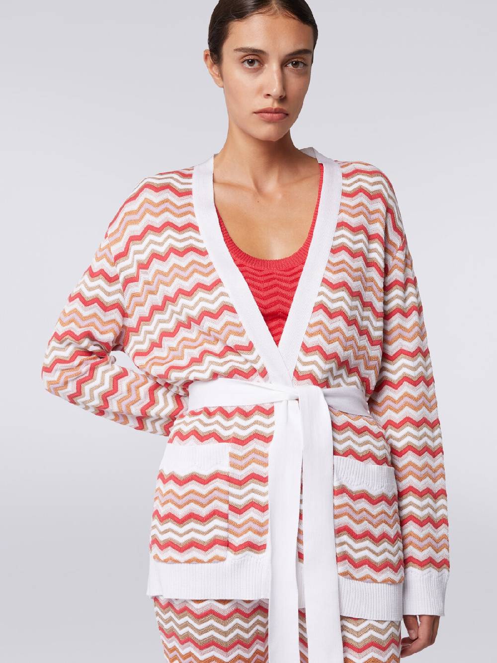 Missoni Cardigan in maglia di cotone e viscosa zig zag Shopping Online