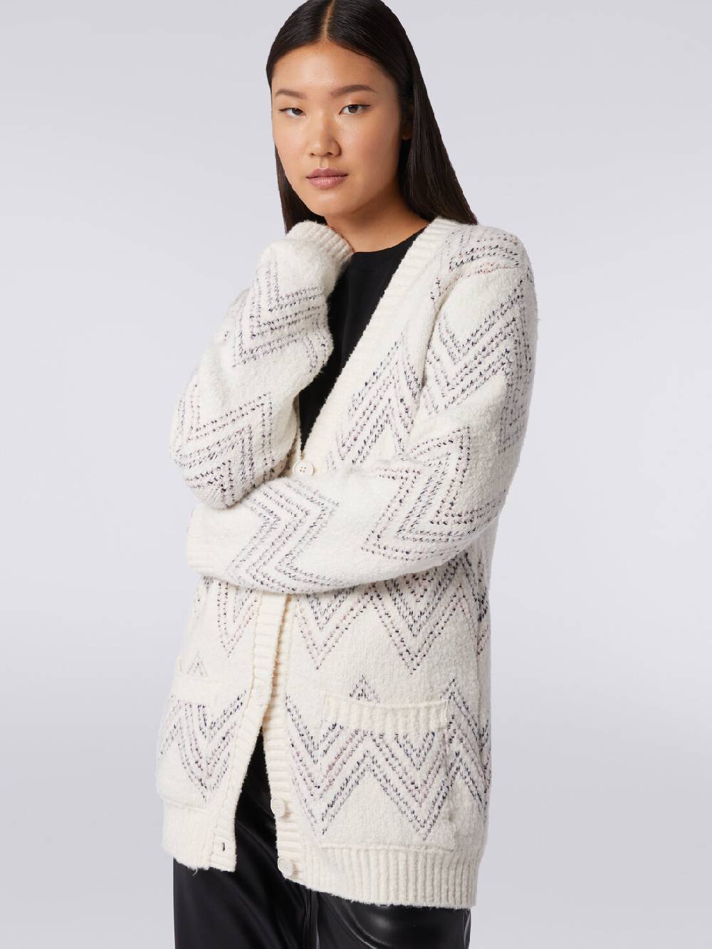 Missoni Cardigan oversize in misto cotone zig zag Convenienza