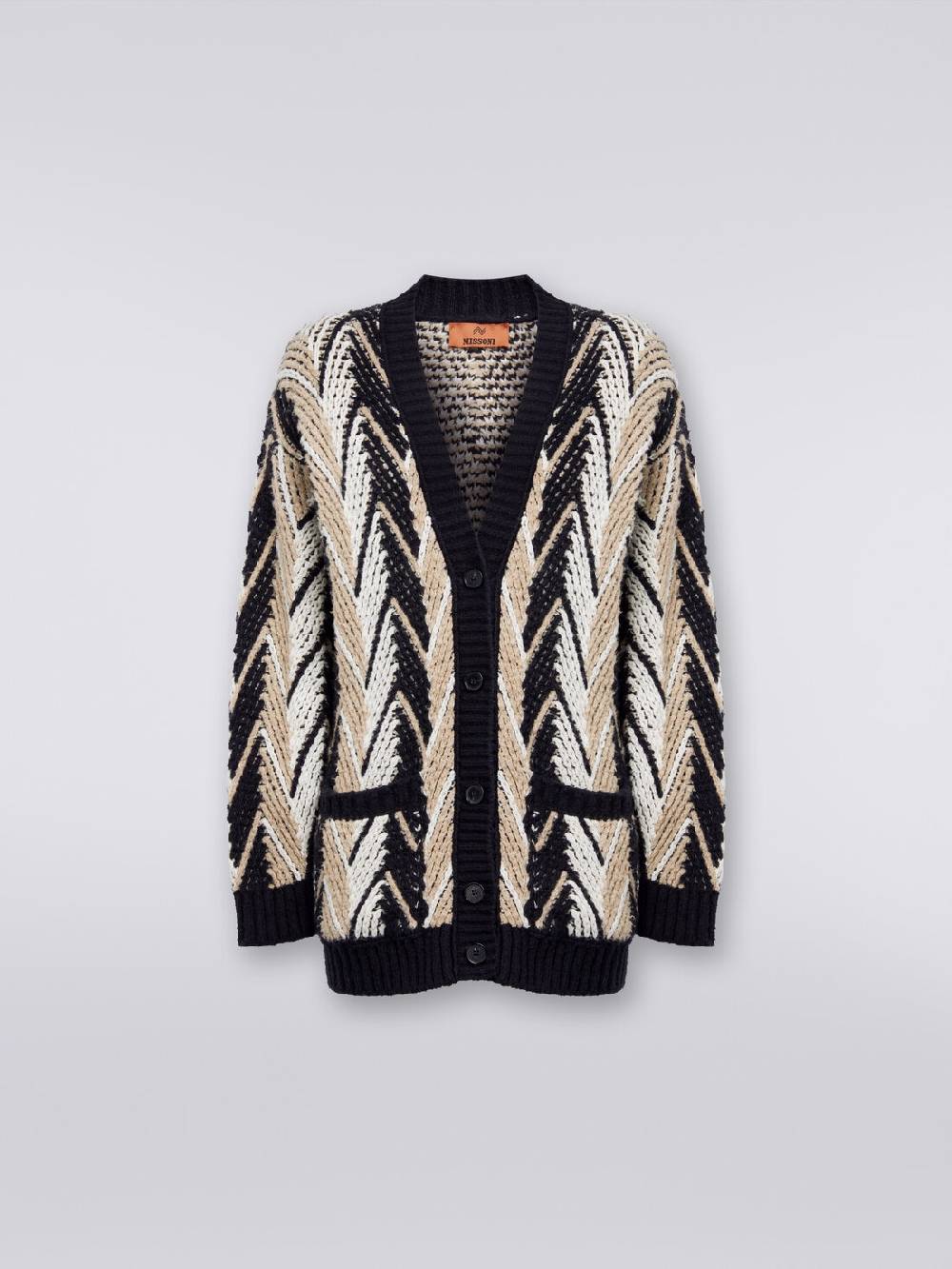 Missoni Cardigan in misto cotone zig zag Novità