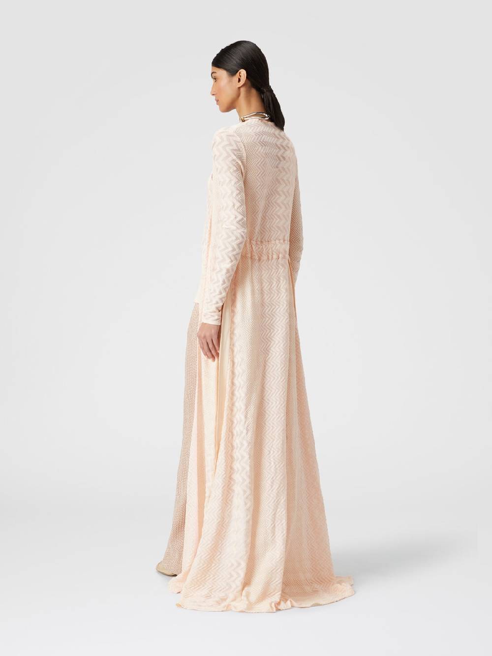 Missoni Cardigan lungo in maglia di cotone e viscosa chevron Offerta