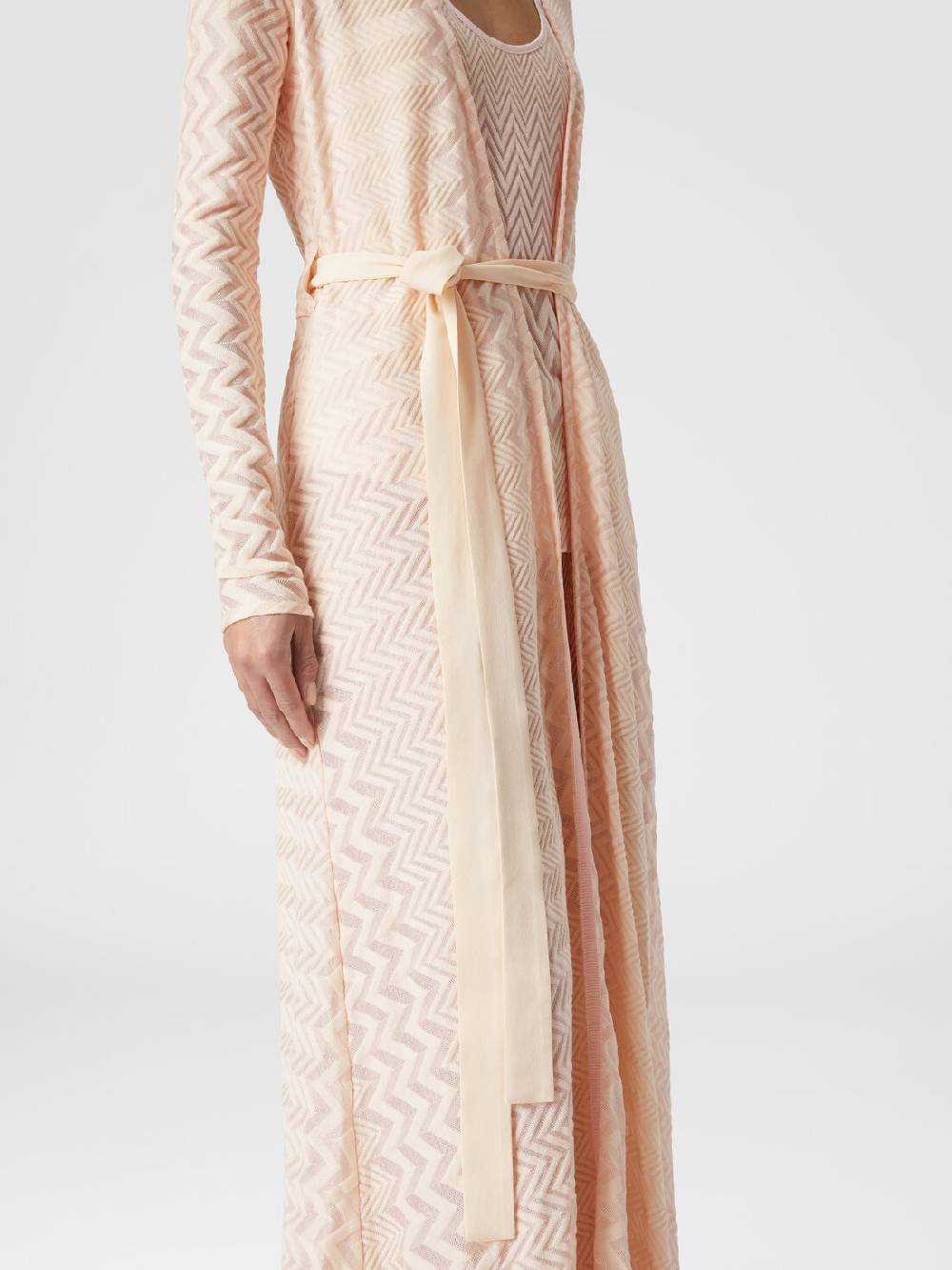 Missoni Cardigan lungo in maglia di cotone e viscosa chevron Offerta