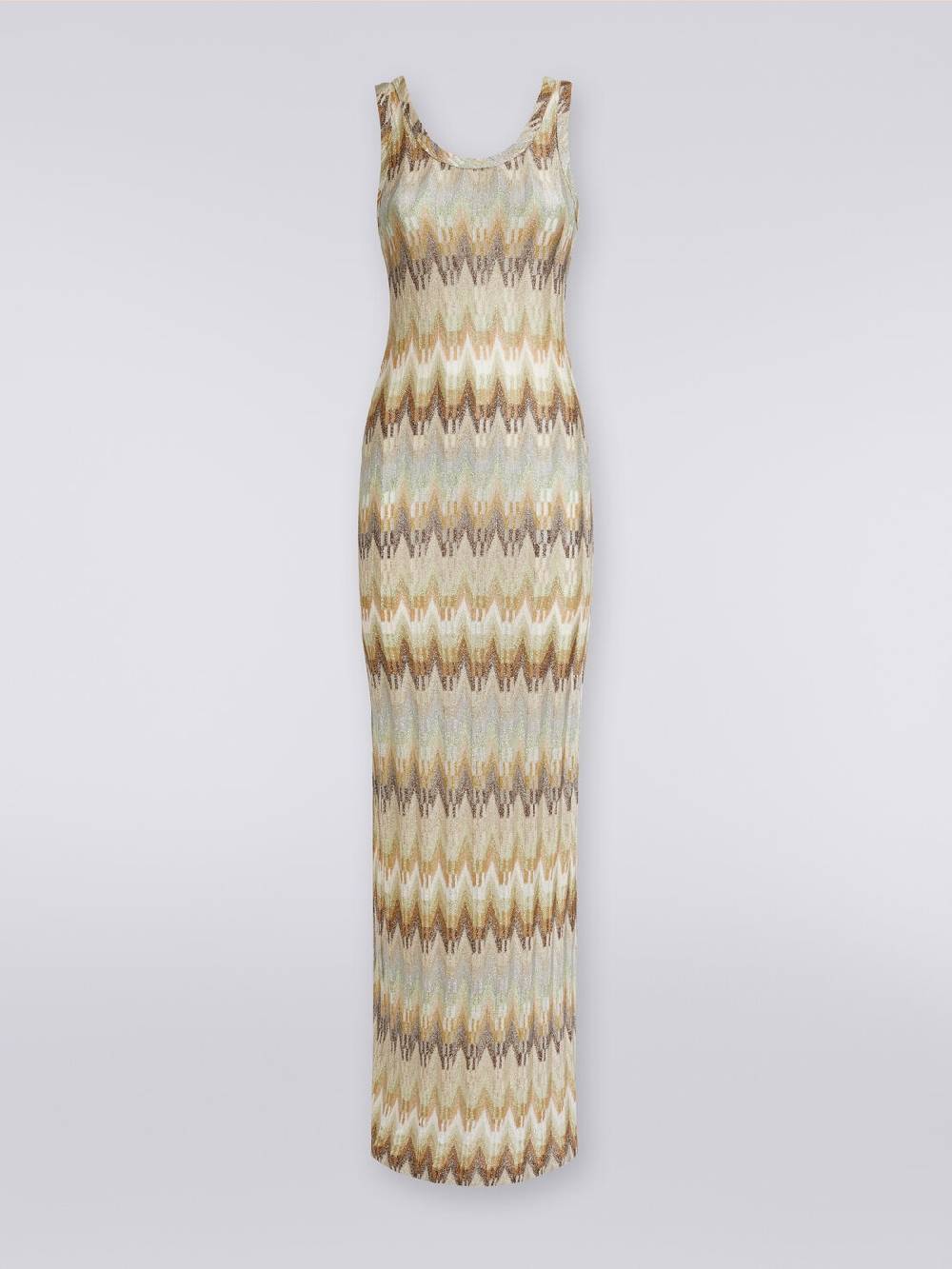 Missoni Abito lungo smanicato in viscosa zig zag con lurex Online