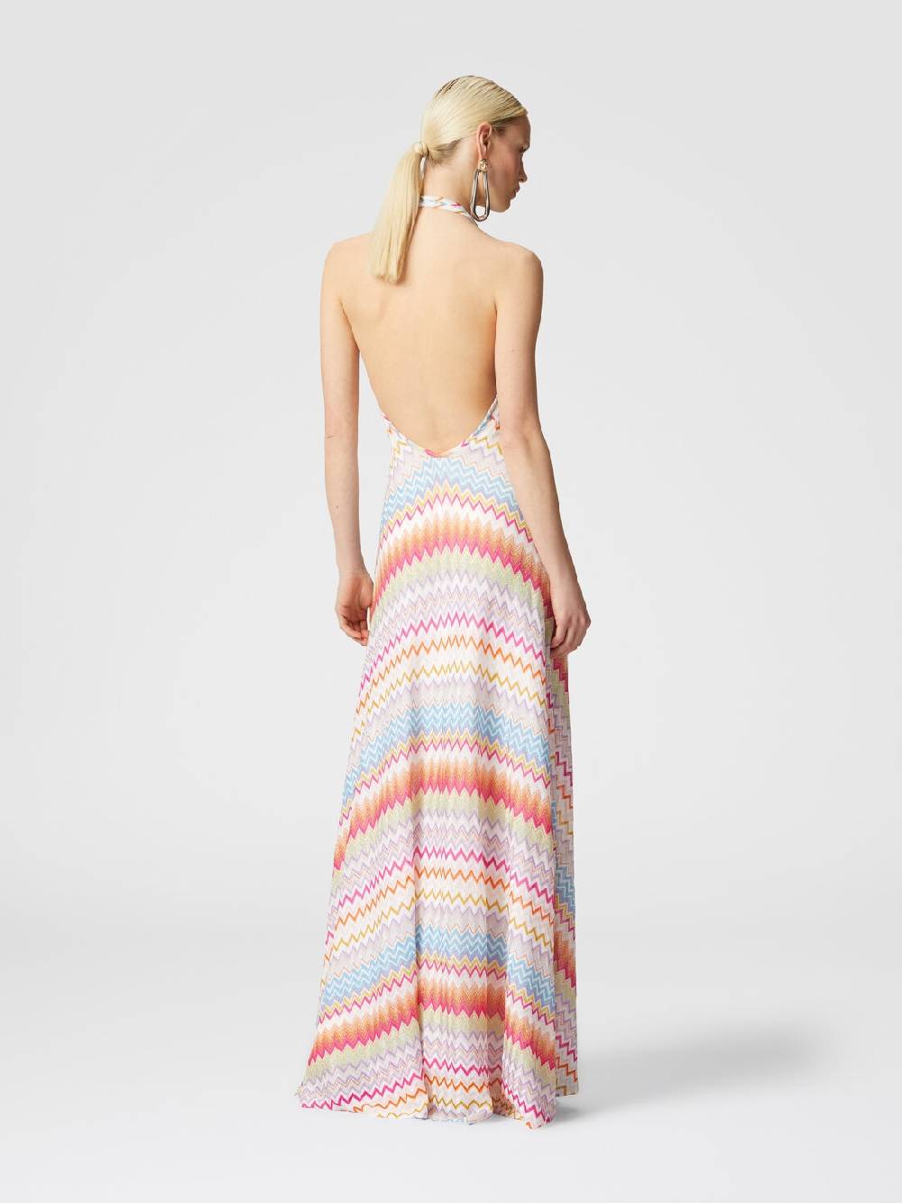 Missoni Abito lungo in viscosa zig zag con lurex Outlet