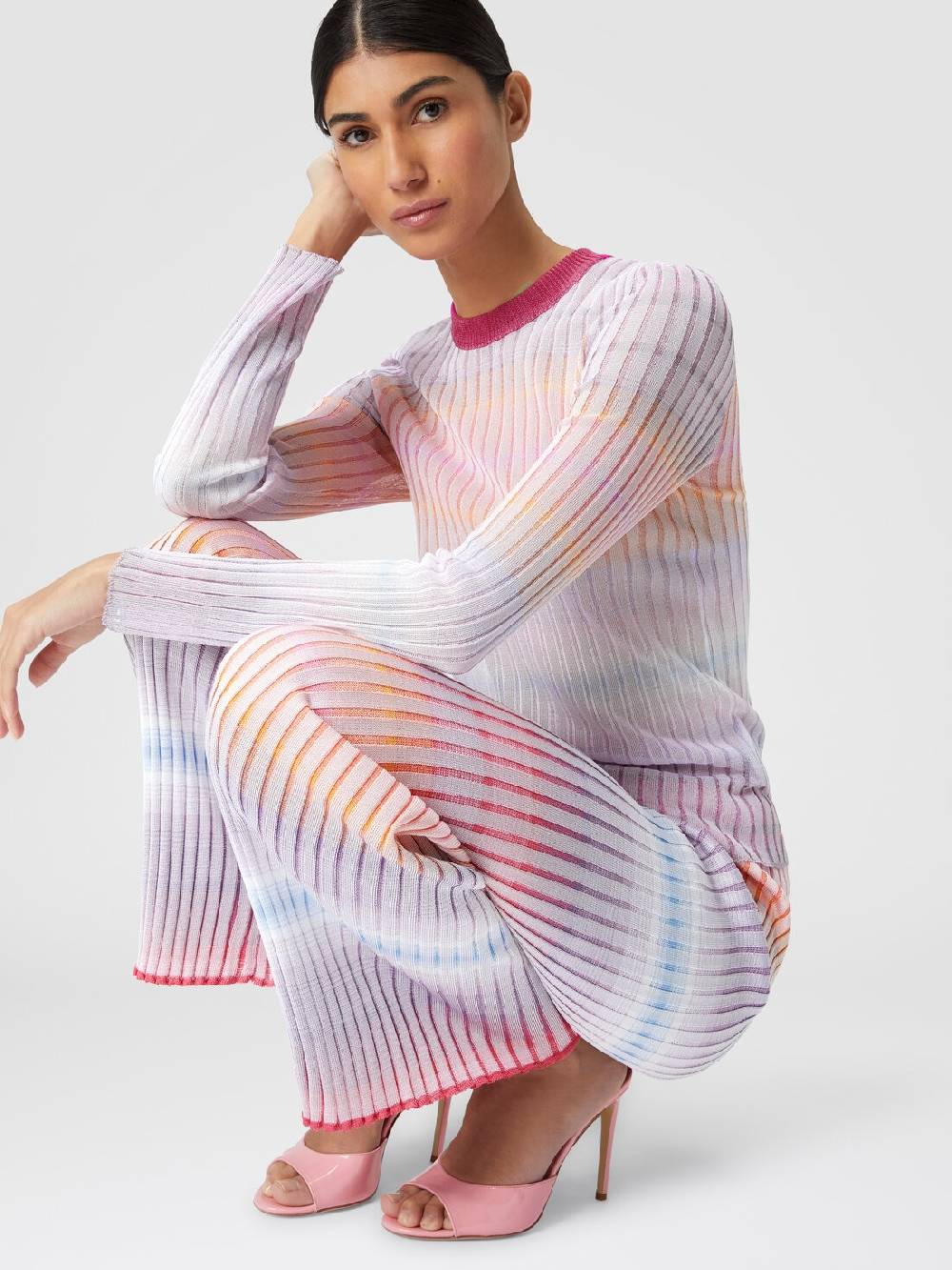 Missoni Pantaloni dritti in viscosa a coste Saldi Di Fabbrica