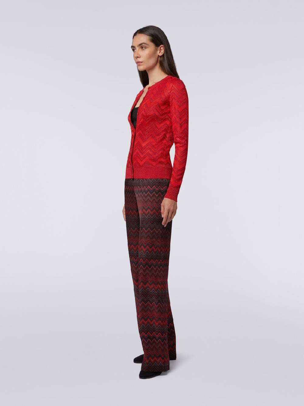 Missoni Cardigan in maglia zig zag tonale con lurex Negozio