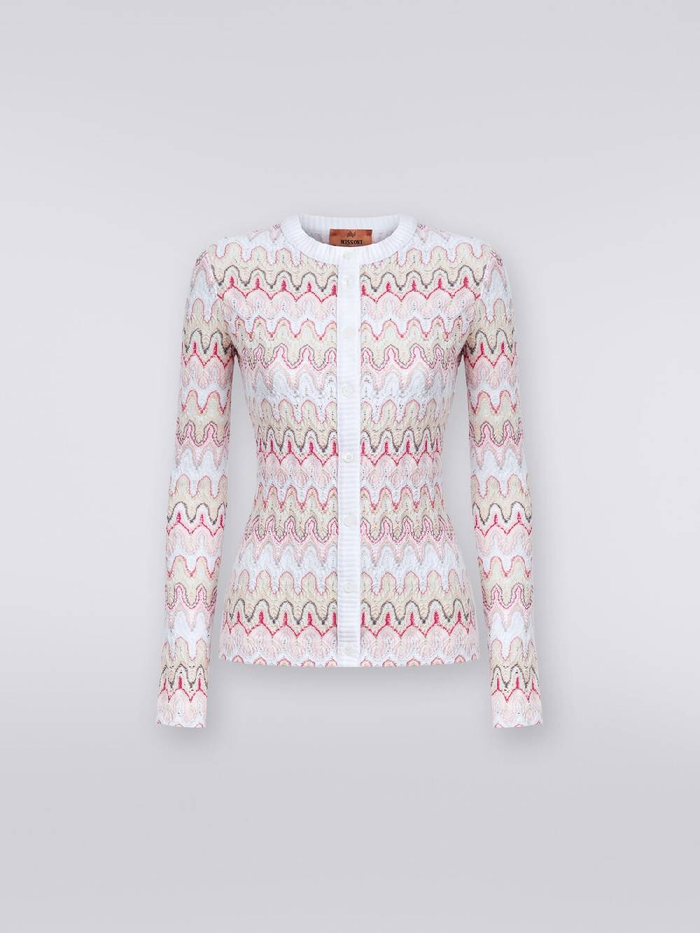 Missoni Cardigan in maglia con profili a contrasto e motivo a onde Negozio online di fabbrica