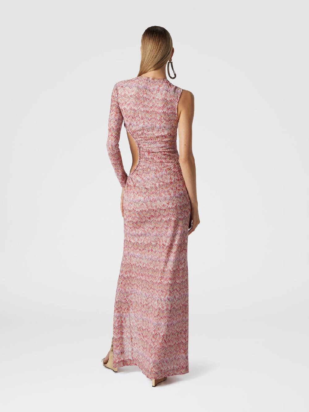 Missoni Abito lungo monospalla con dettaglio cut-out e spacco Flash Sale