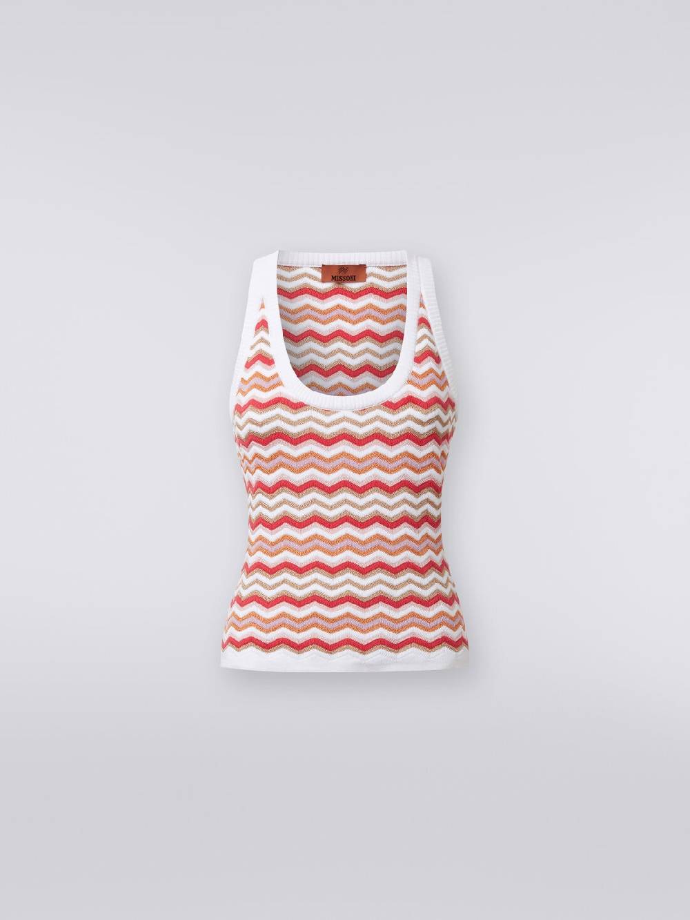 Missoni Canottiera in maglia di cotone e viscosa zig zag Shopping online