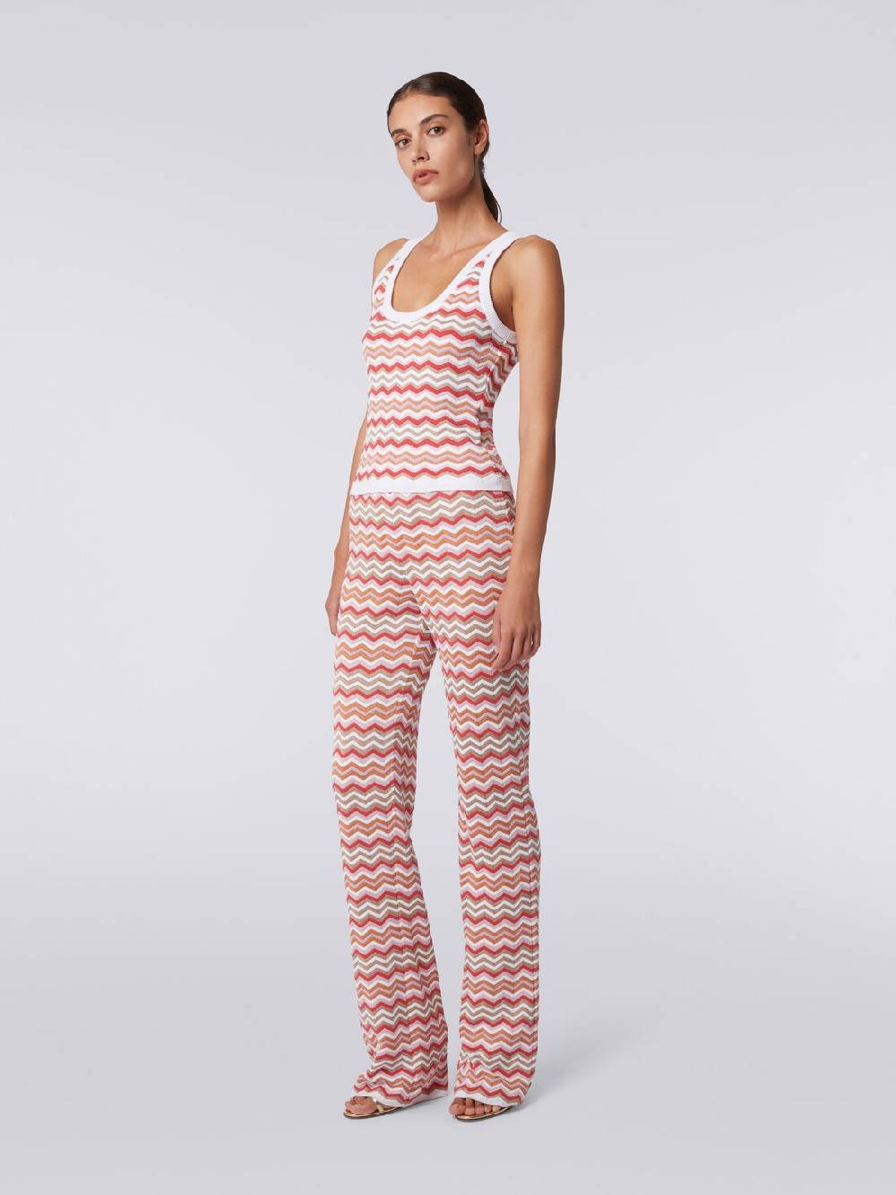 Missoni Canottiera in maglia di cotone e viscosa zig zag Shopping online
