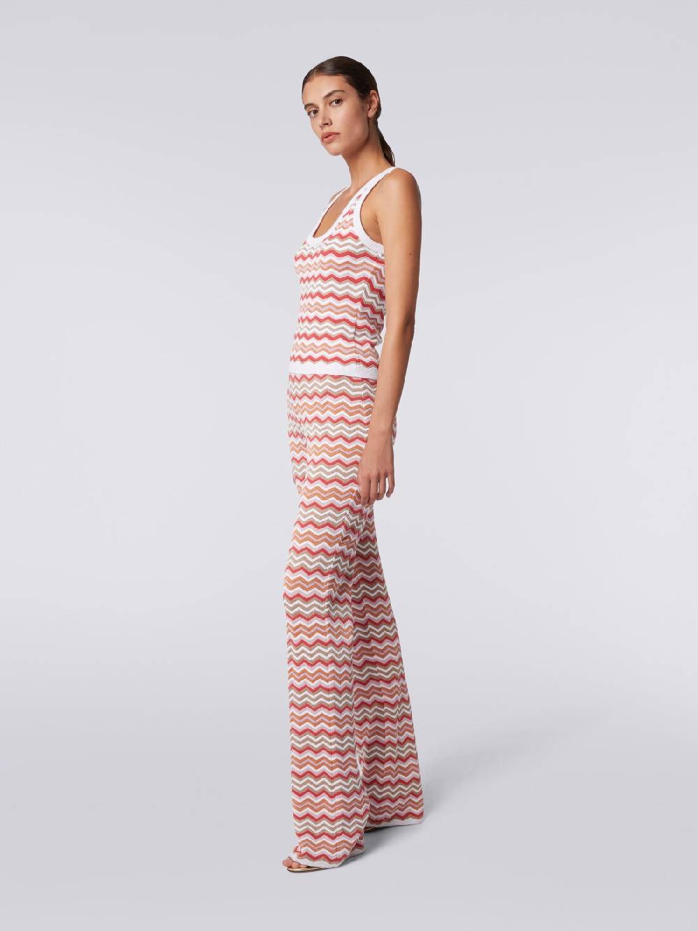 Missoni Pantaloni in maglia di cotone e viscosa zig zag Offerta esclusiva