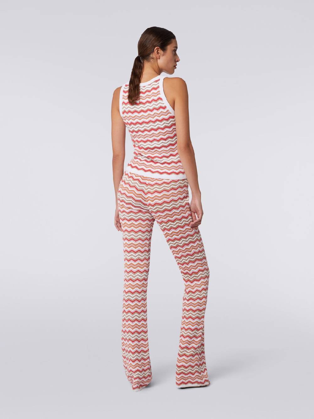 Missoni Pantaloni in maglia di cotone e viscosa zig zag Offerta esclusiva
