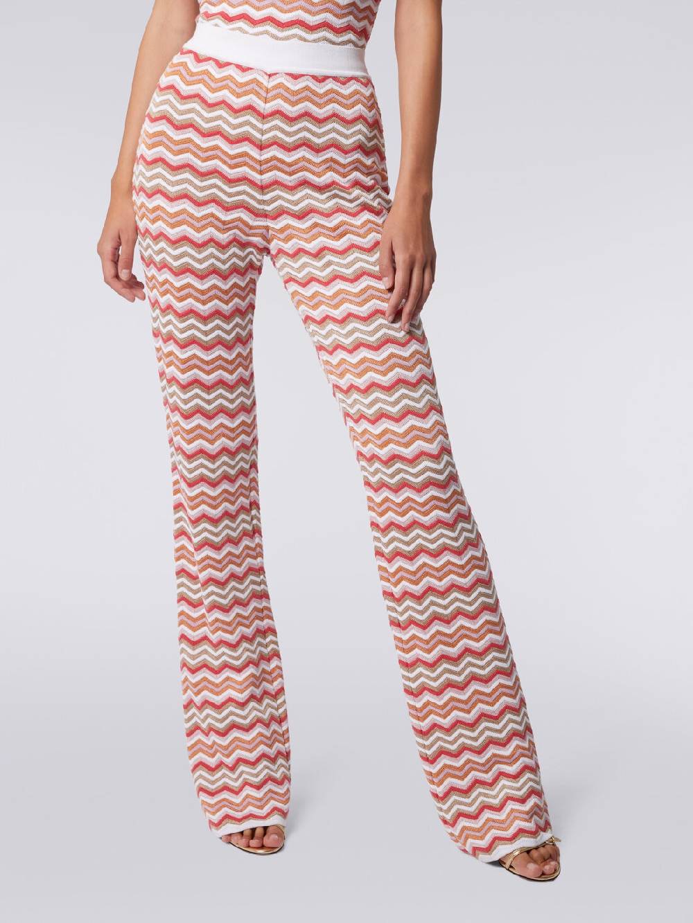 Missoni Pantaloni in maglia di cotone e viscosa zig zag Offerta esclusiva